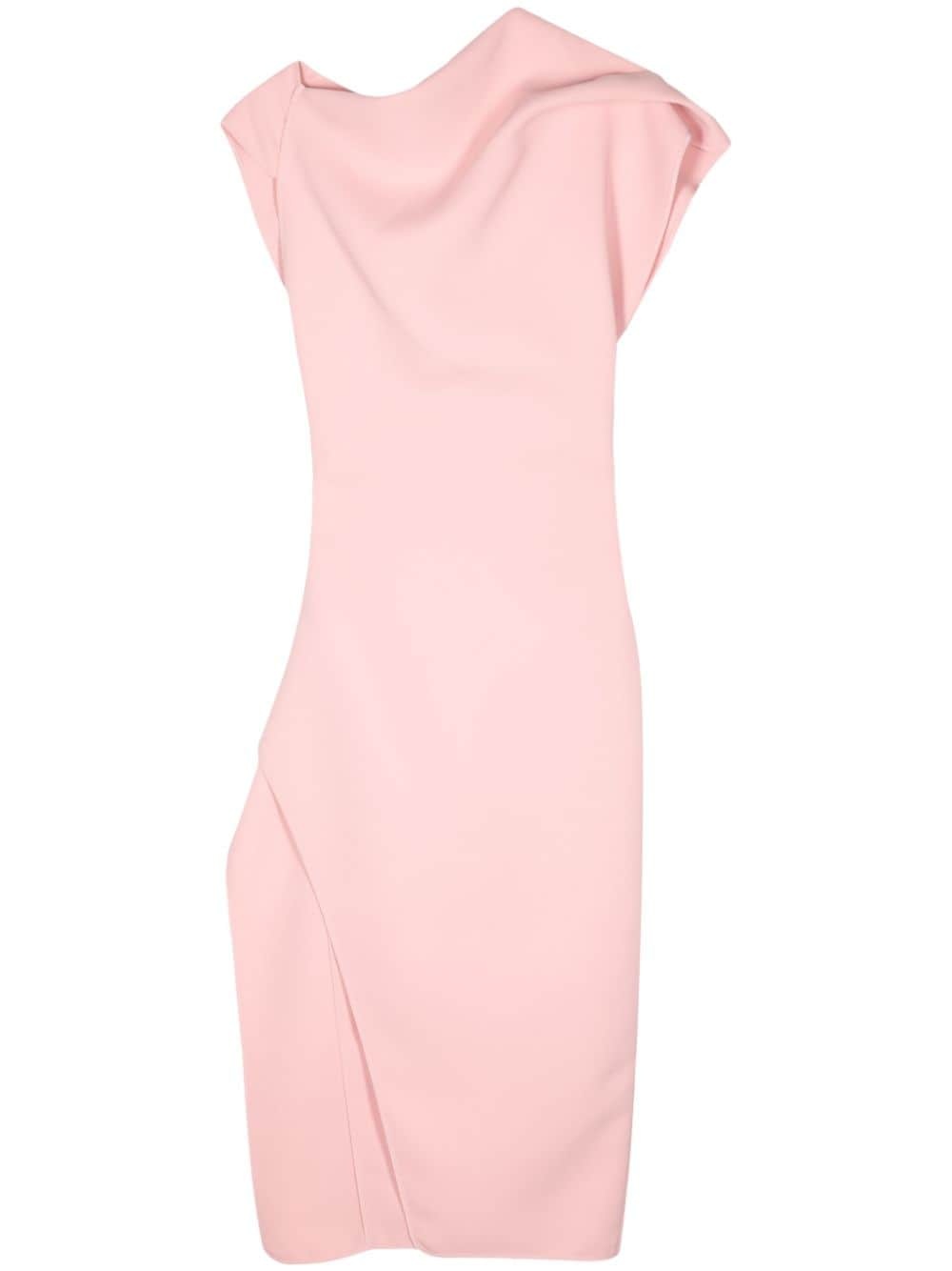 draped pencil dress - 1