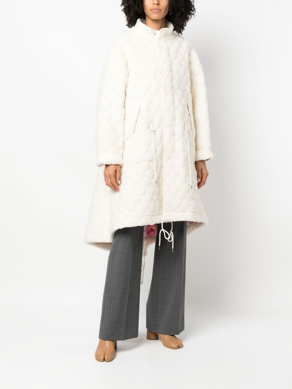 oversized quilted coat - 6