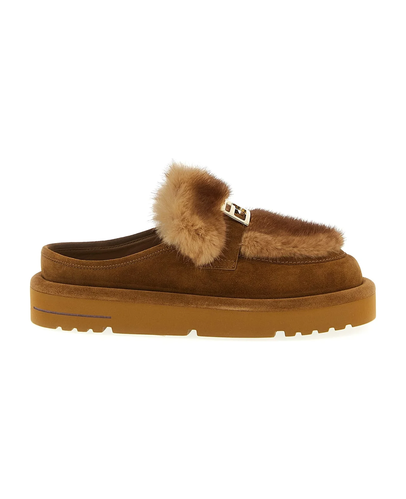 Suede And Fur Sabots - 1