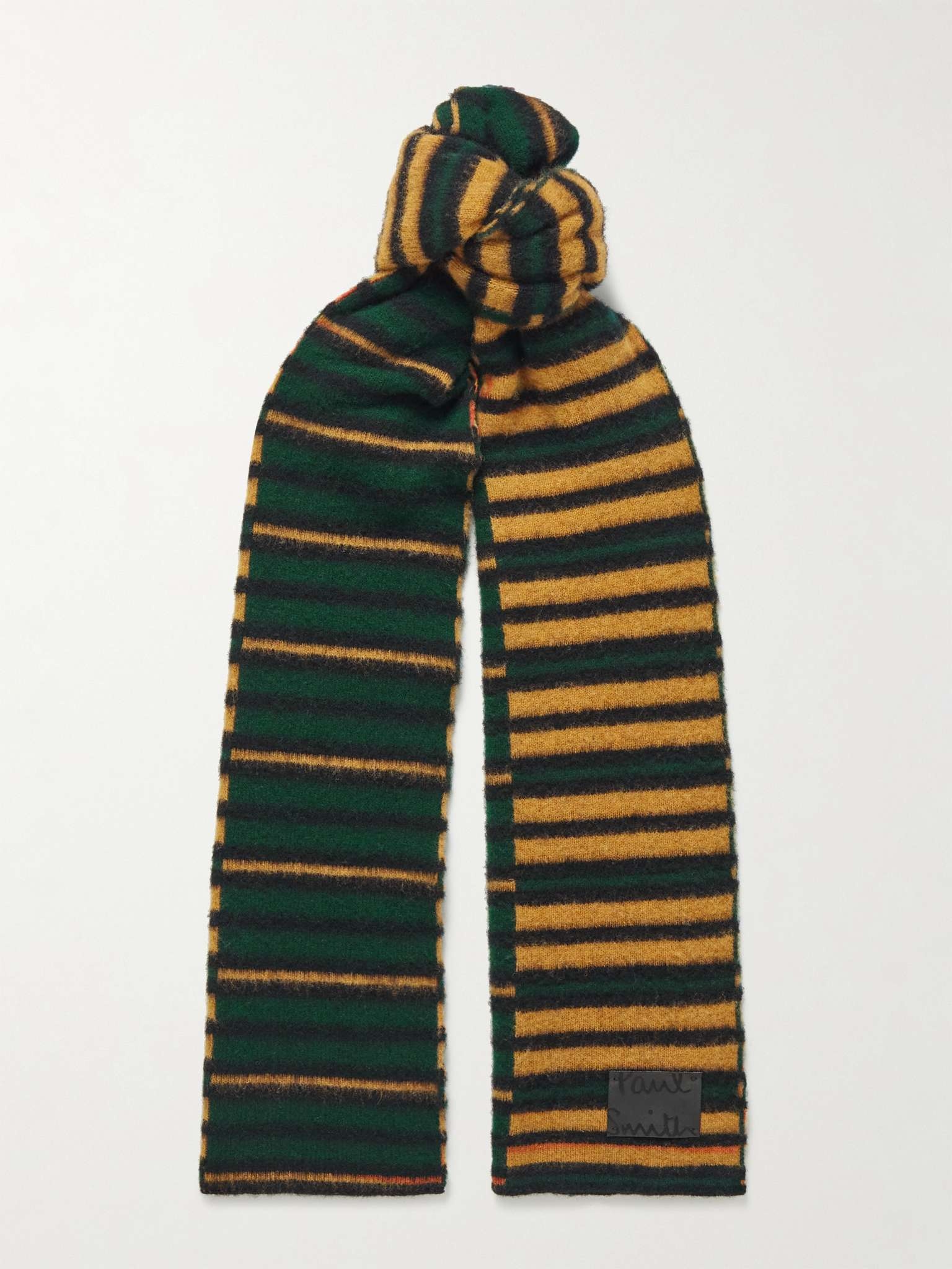 Striped Wool Scarf - 1