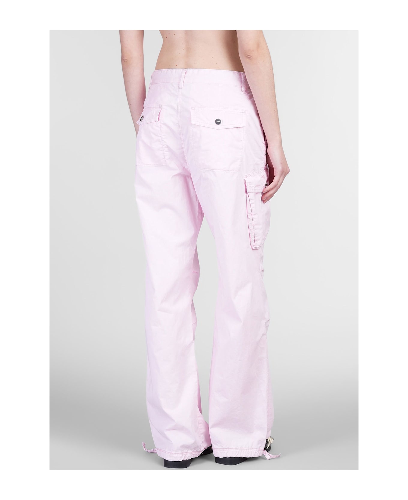 Pants In Rose-pink Cotton - 3