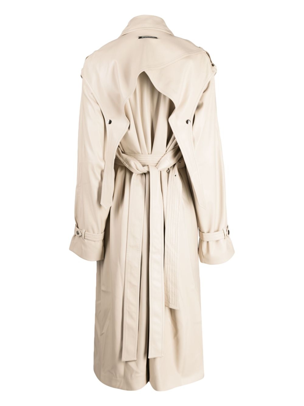 layered belted trench coat - 2