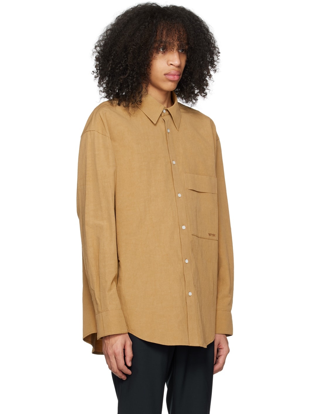 Brown Button-Down Shirt - 2