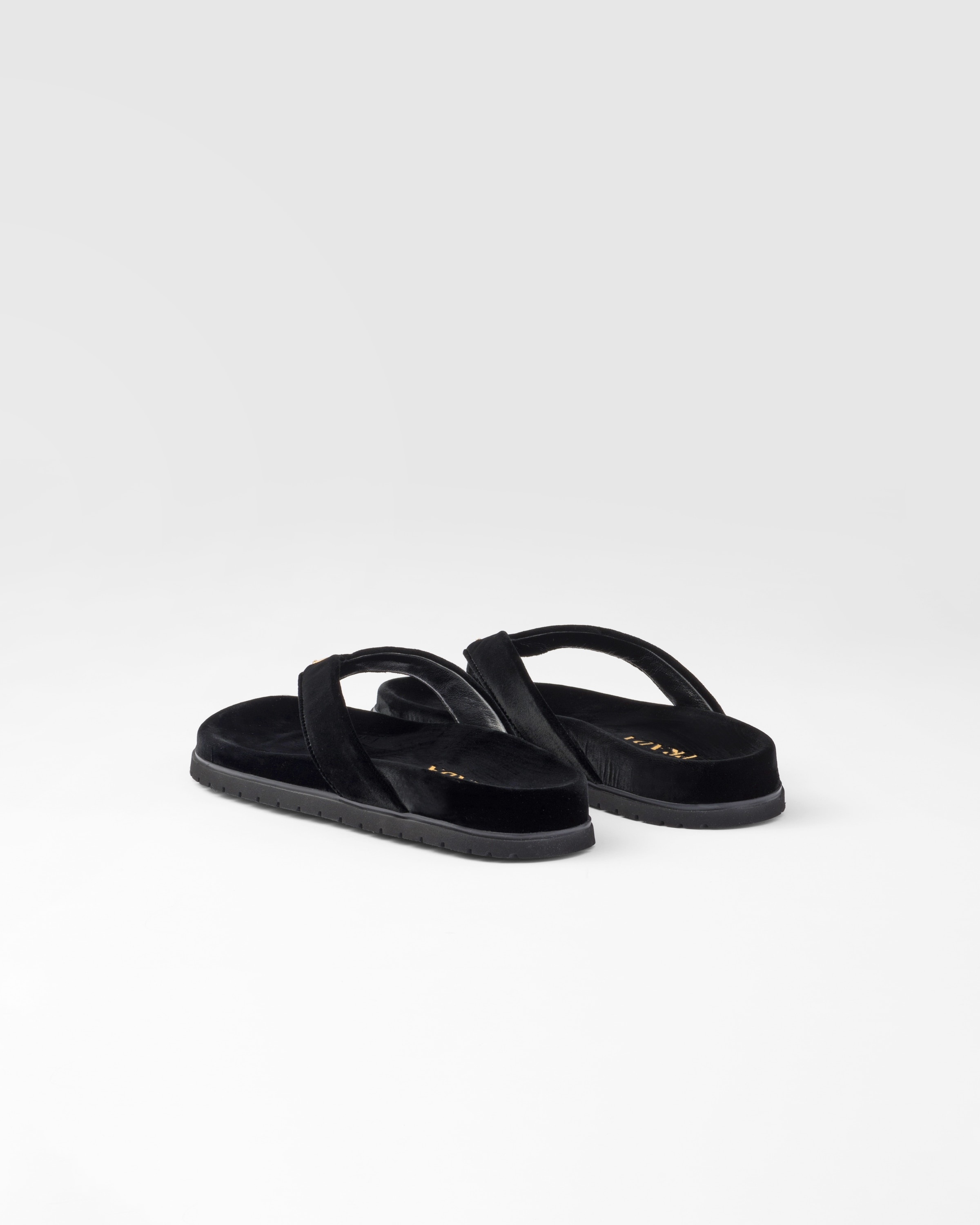 Velvet thong flip-flops - 4