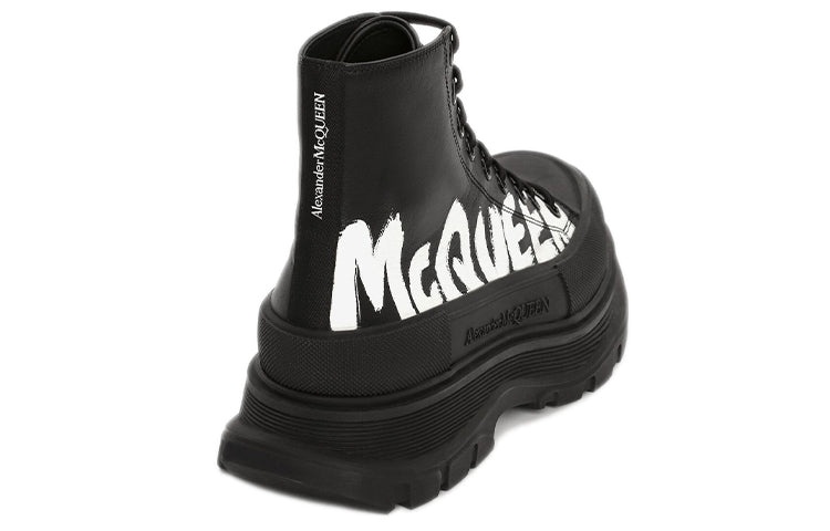 Alexander McQueen Ankle Boots 'Black White' 682422WIABD1070 - 4