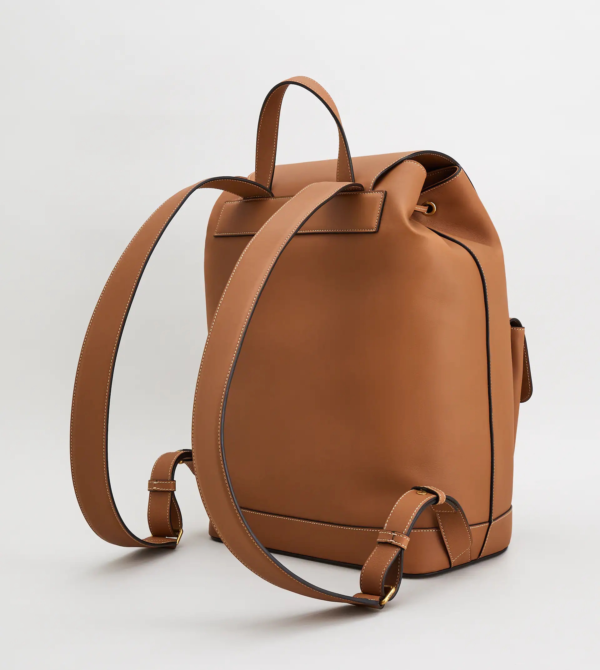 TIMELESS BACKPACK IN LEATHER MEDIUM - BROWN - 3