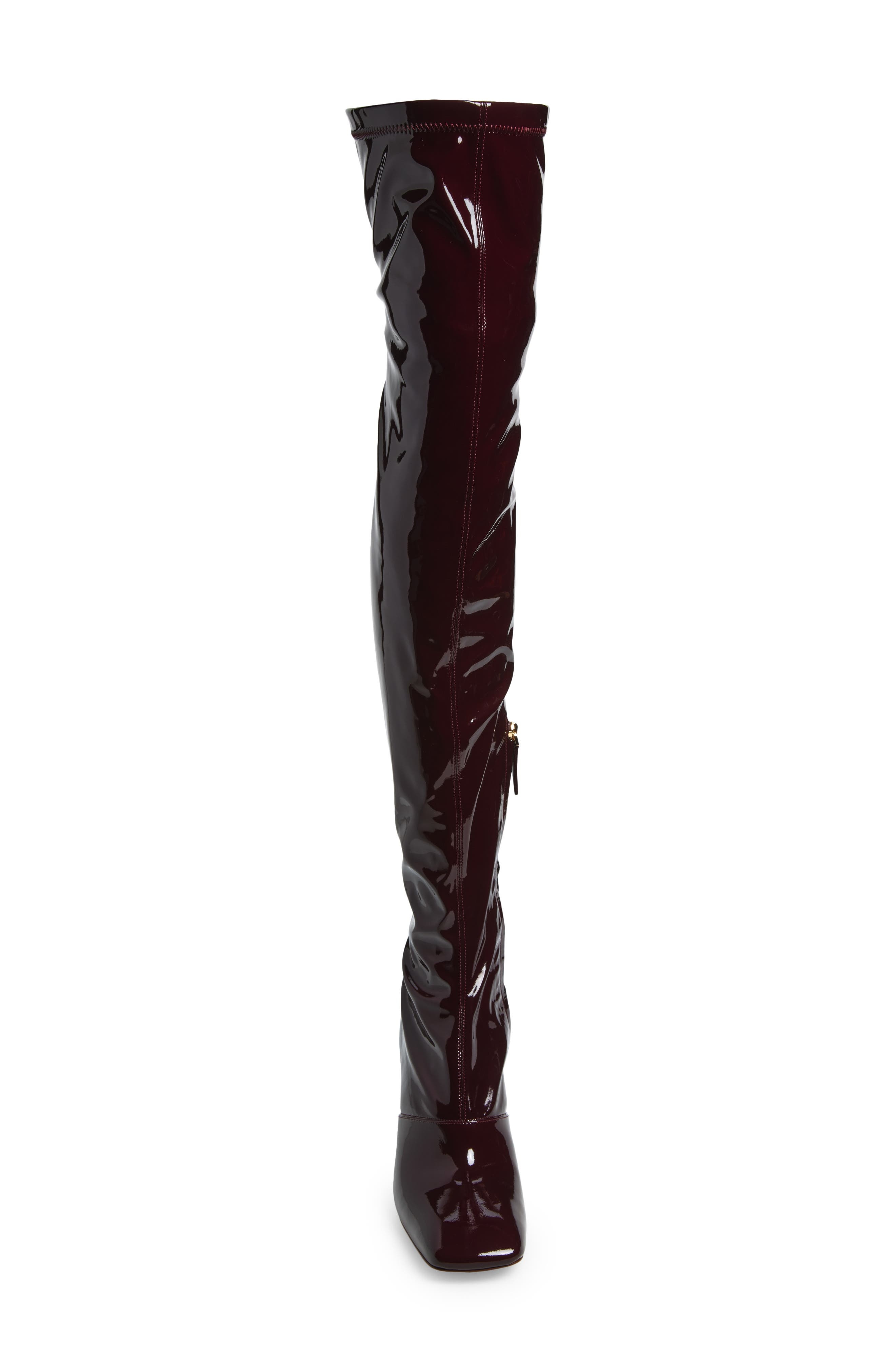 Chloé Janis Over the Knee Patent Boot in Obscure Red at Nordstrom - 4