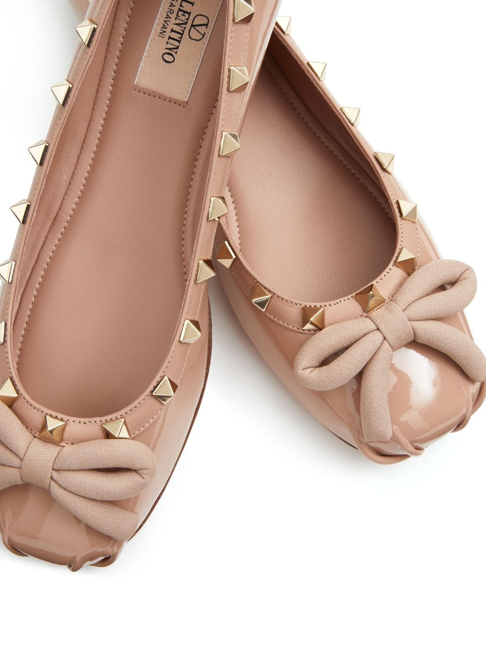 Valentino Garavani Women Rockstud Leather Ballets - 4