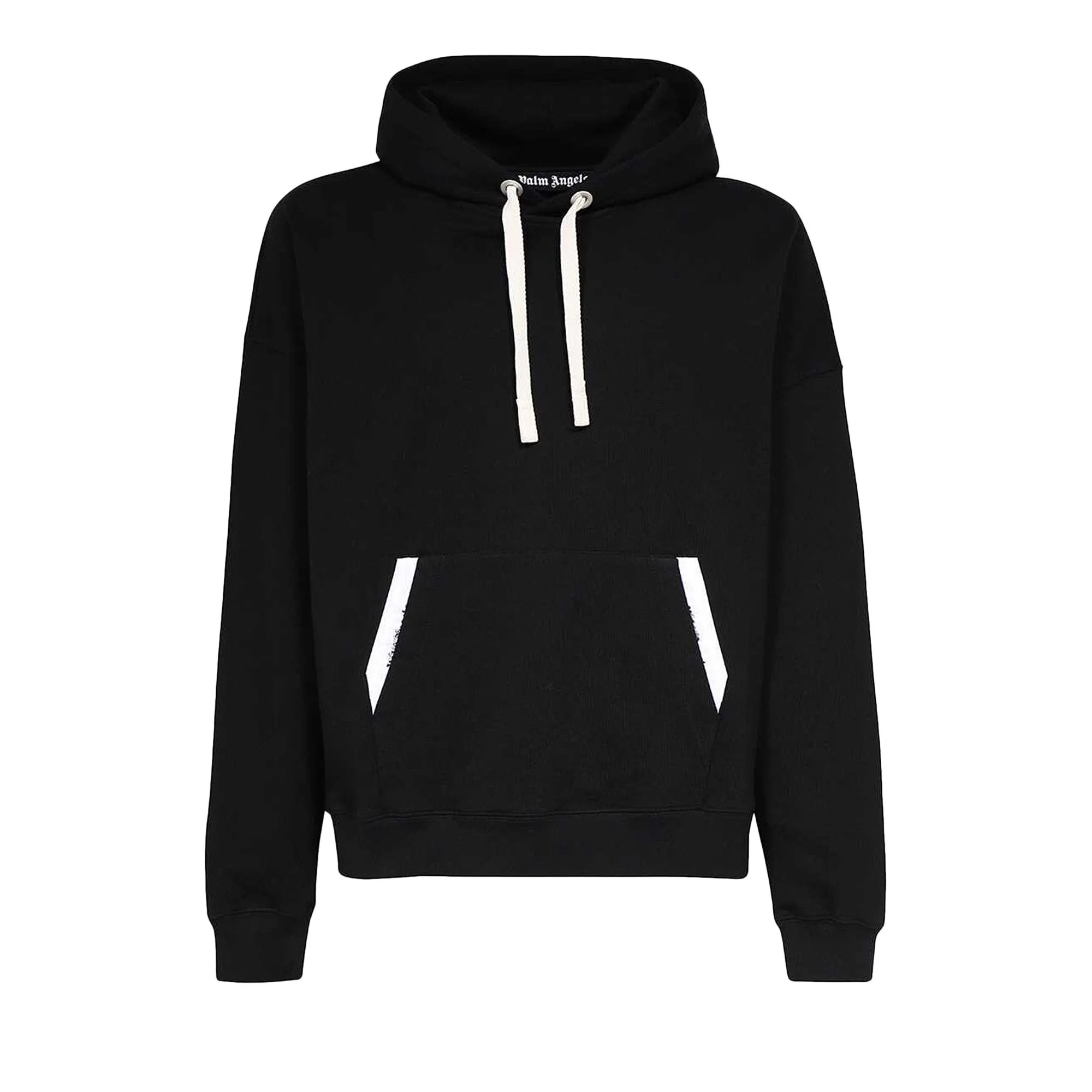 Palm Angels Sartorial Tape Classic Hoodie 'Black/Off White' - 1