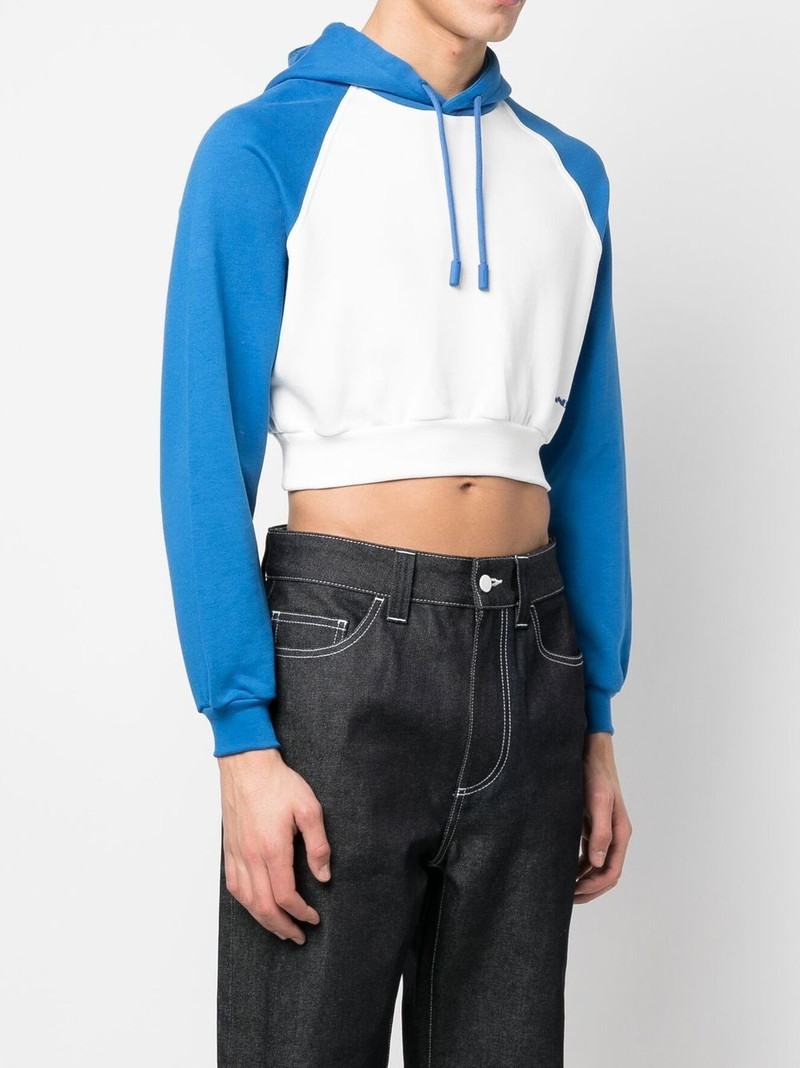 panelled cropped hoodie 3