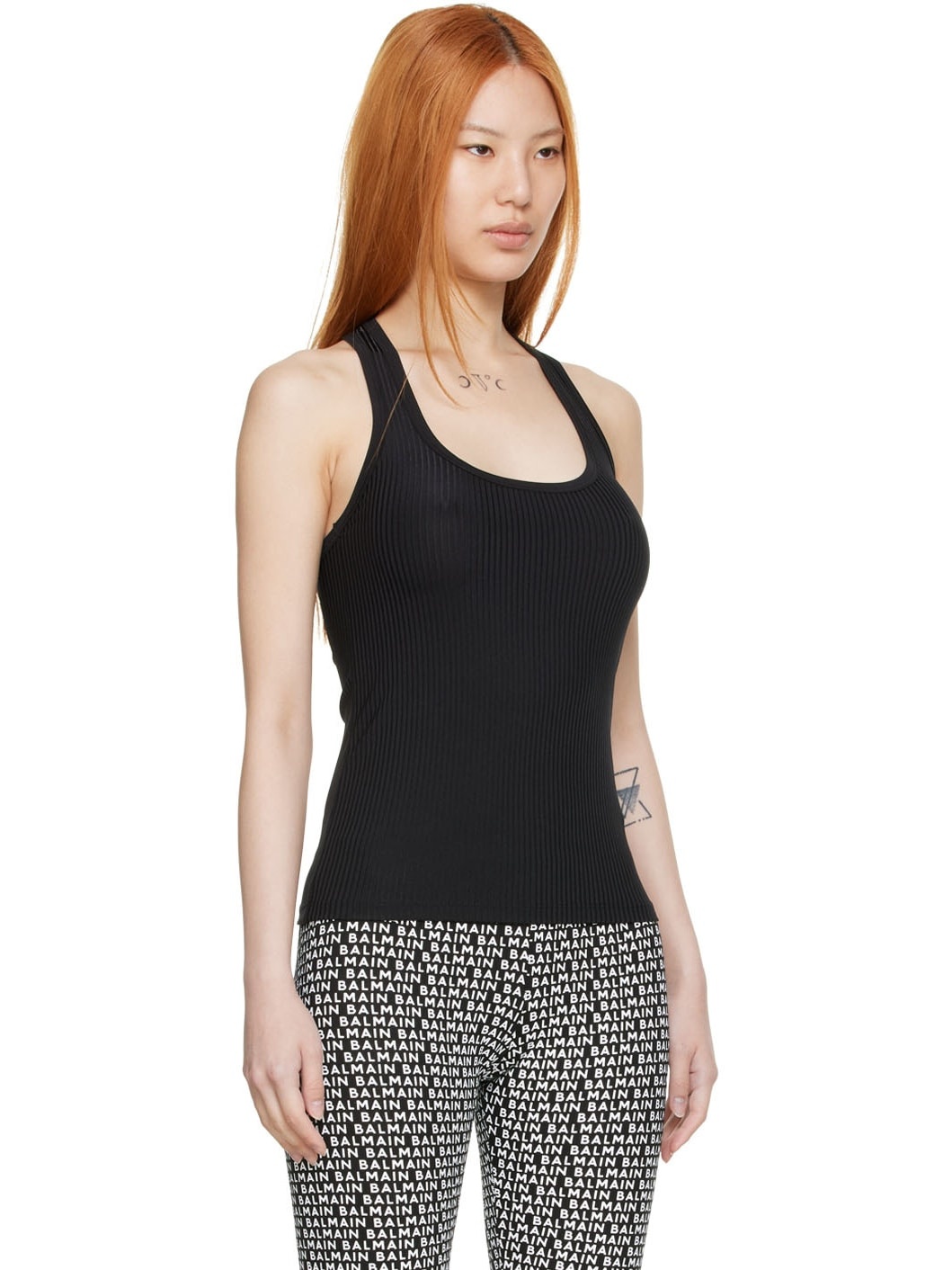 Black Nylon Tank Top - 2