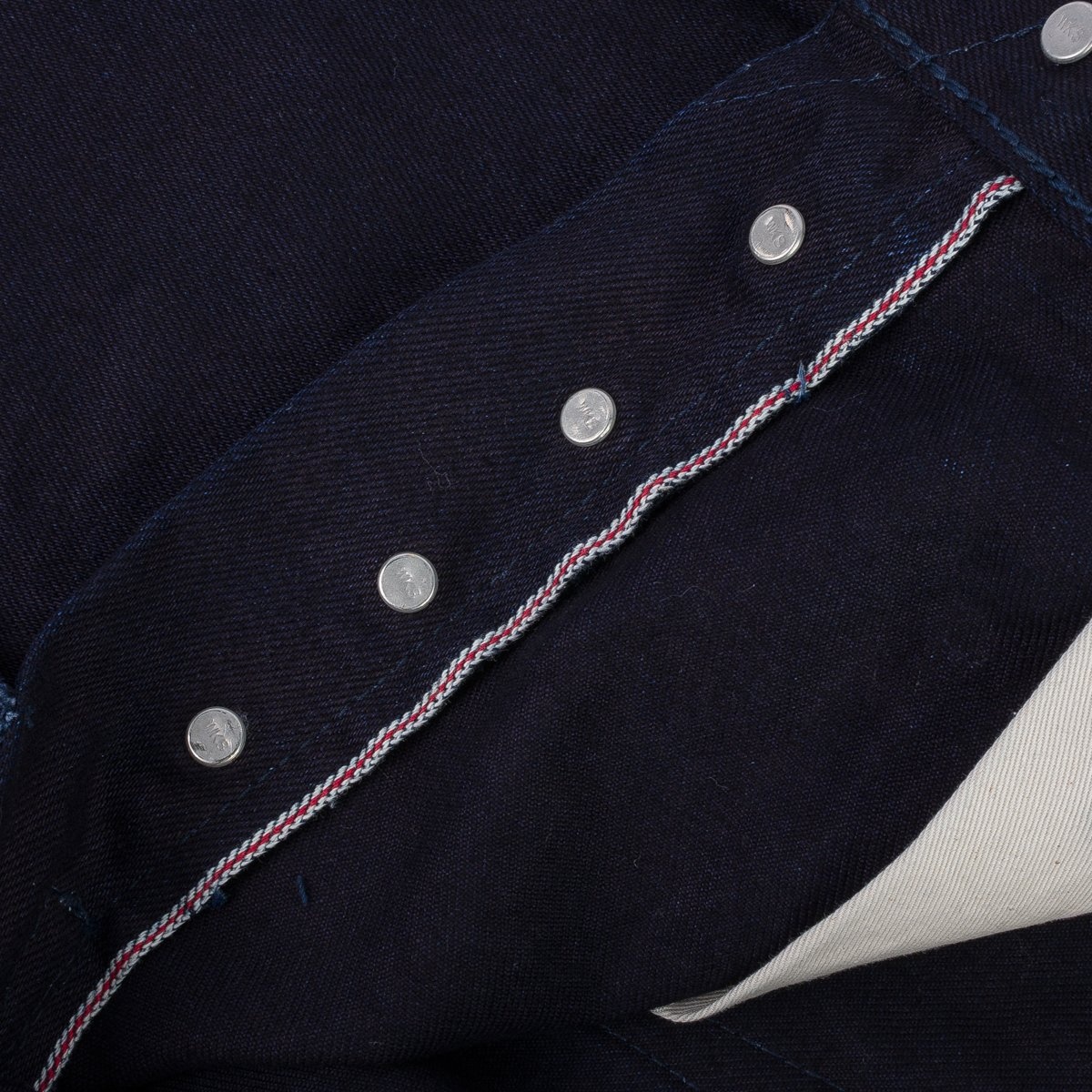 IH-888S-14ii 14oz Selvedge Denim Mid/High Rise Tapered Cut Jeans - Indigo/Indigo - 15