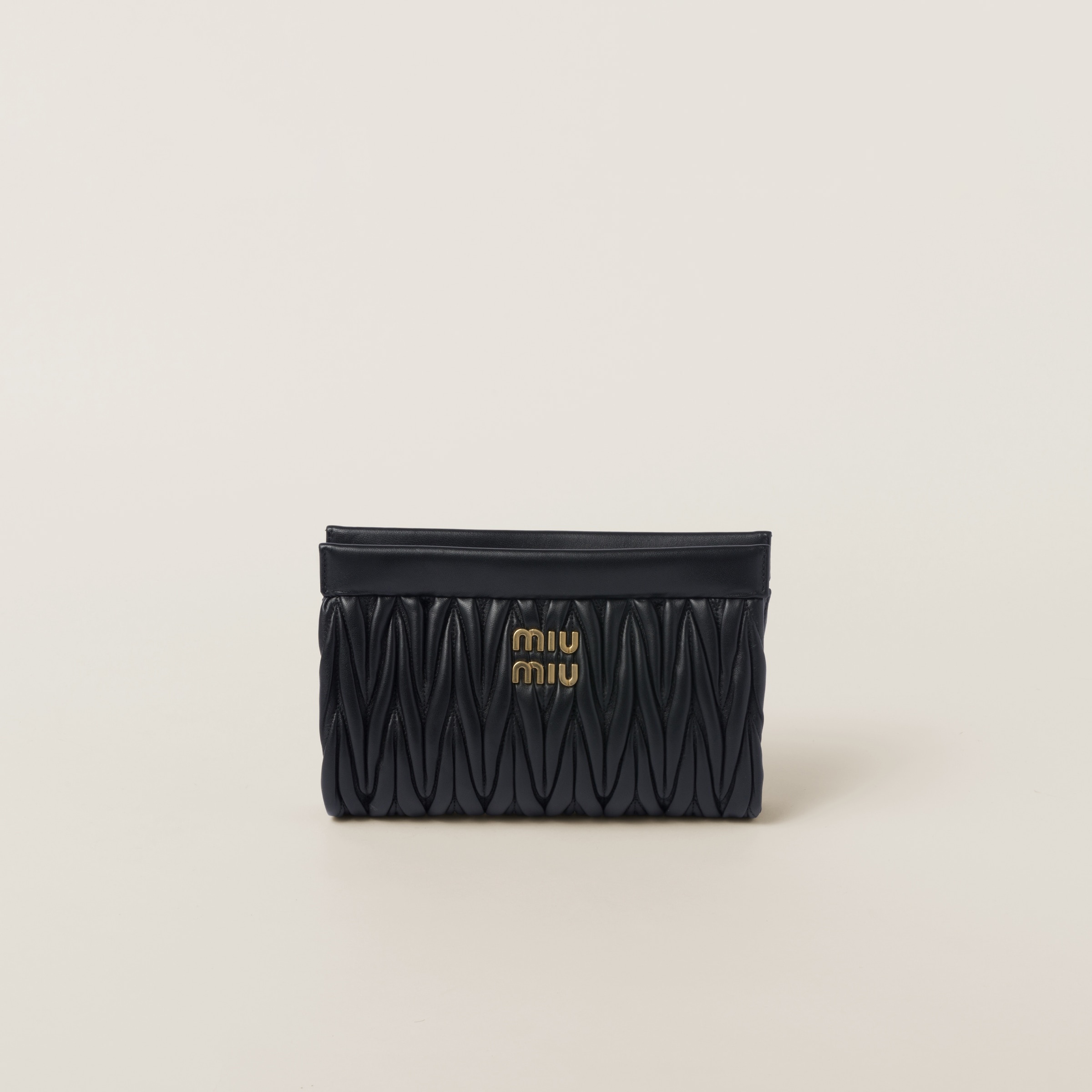 Matelassé nappa leather clutch - 1