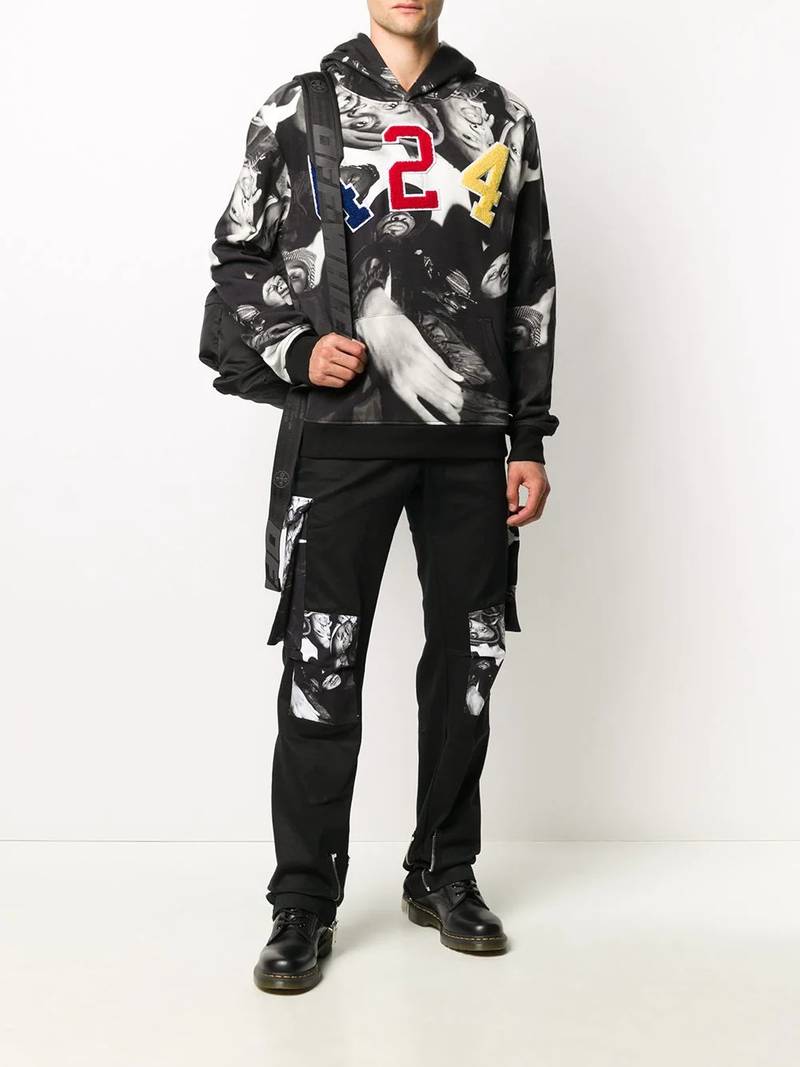 424 x Wu Tang photo-print hoodie outlook