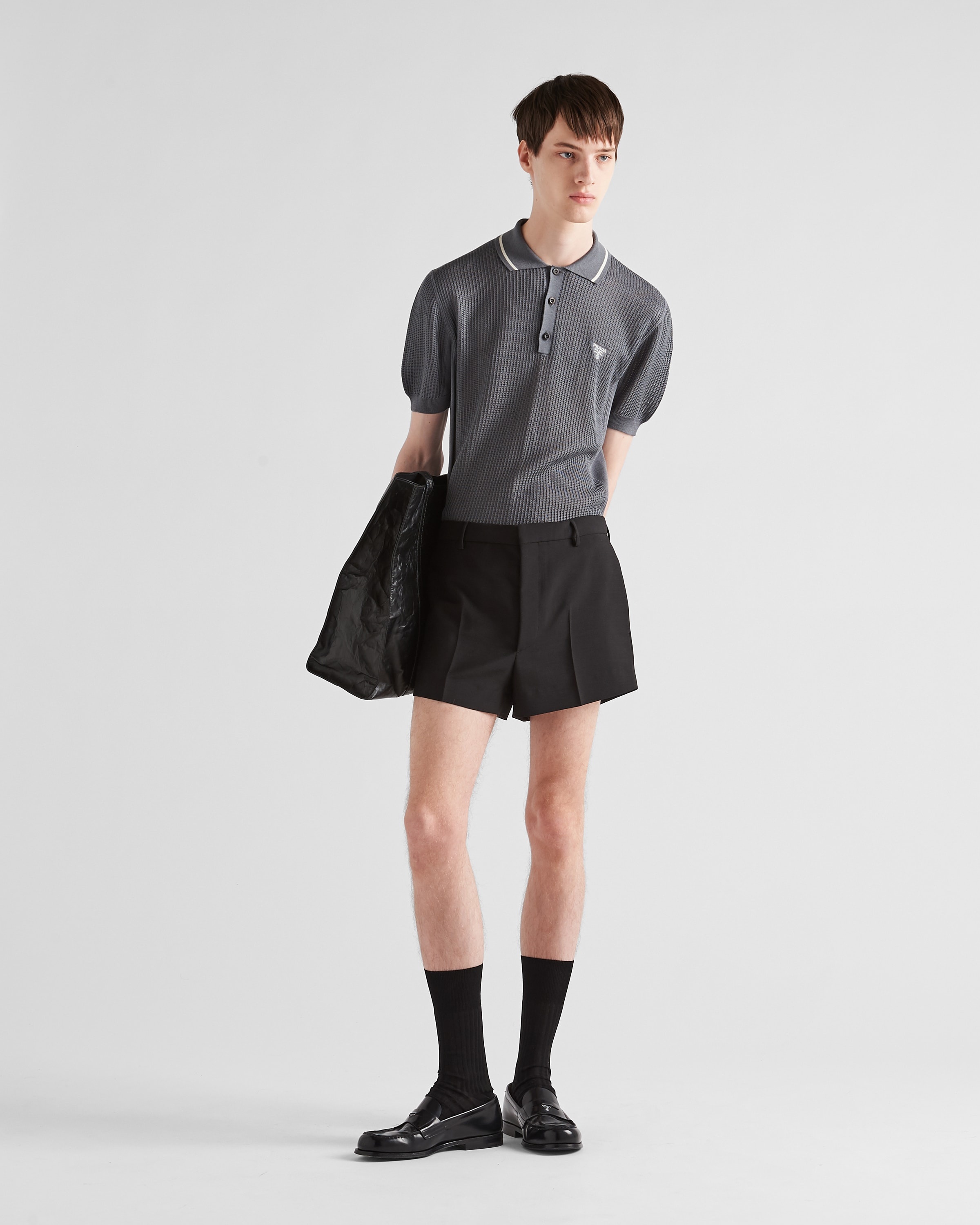 Silk and cotton polo shirt - 2