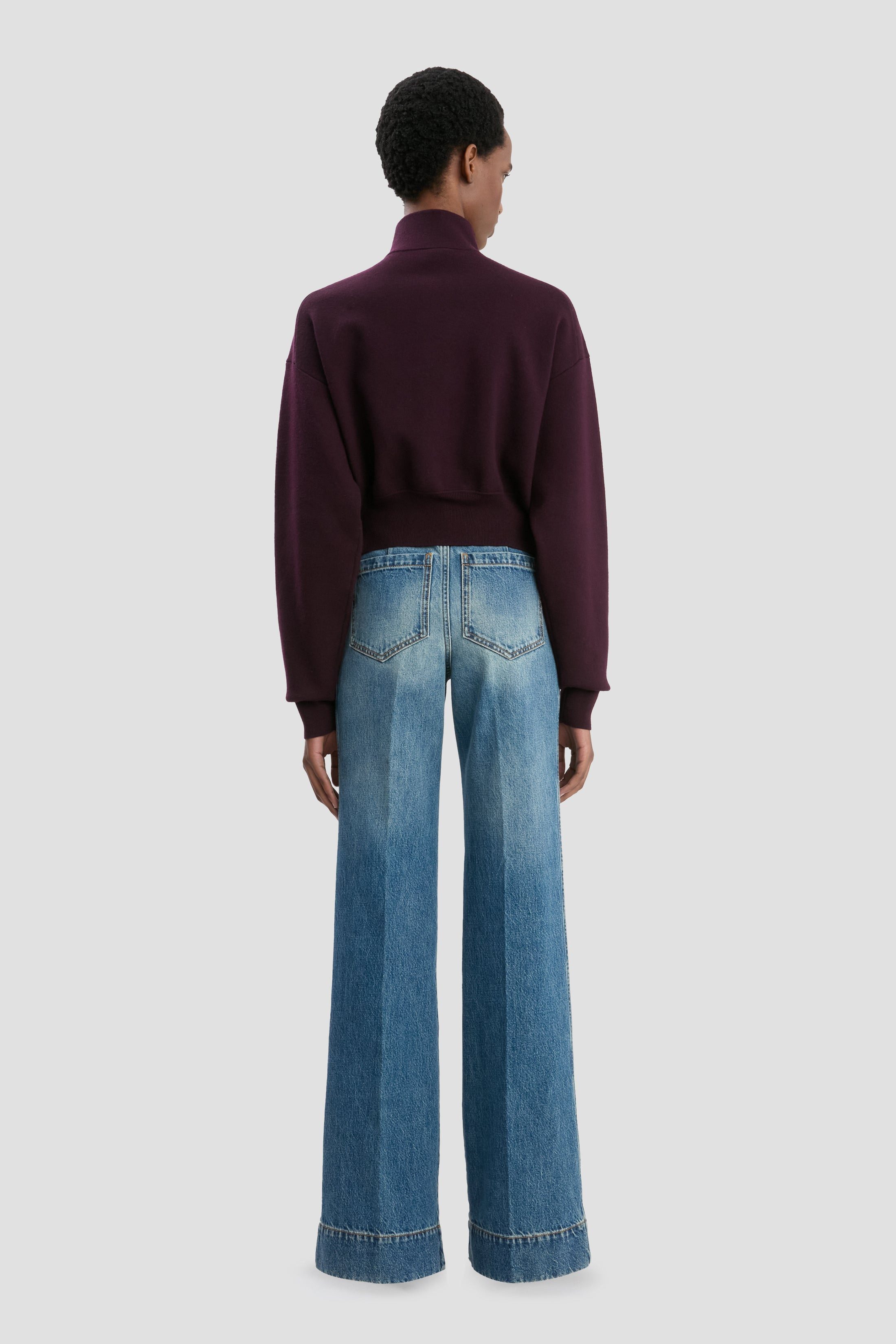 Merino Half-Zip Jumper In Merlot - 5
