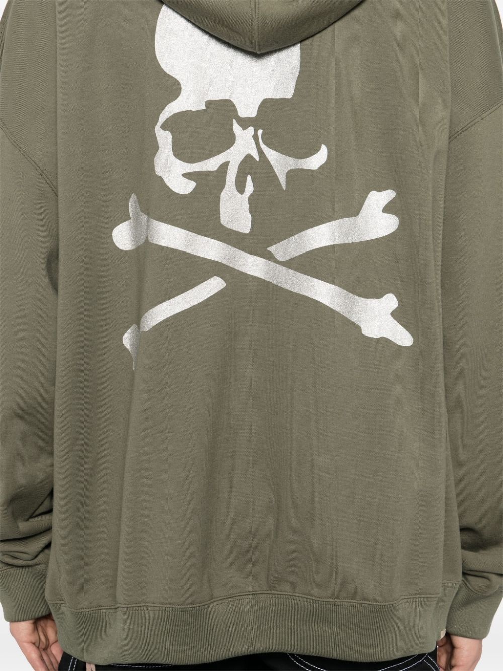 logo print cotton hoodie - 5