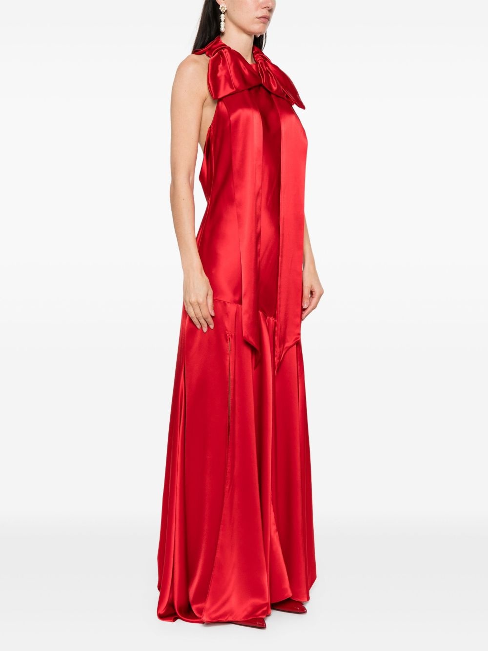 bow-detail gown - 3