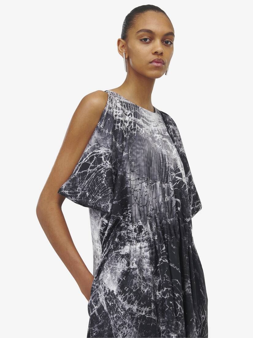 Smashed Screen Asymmetric Dress - 5