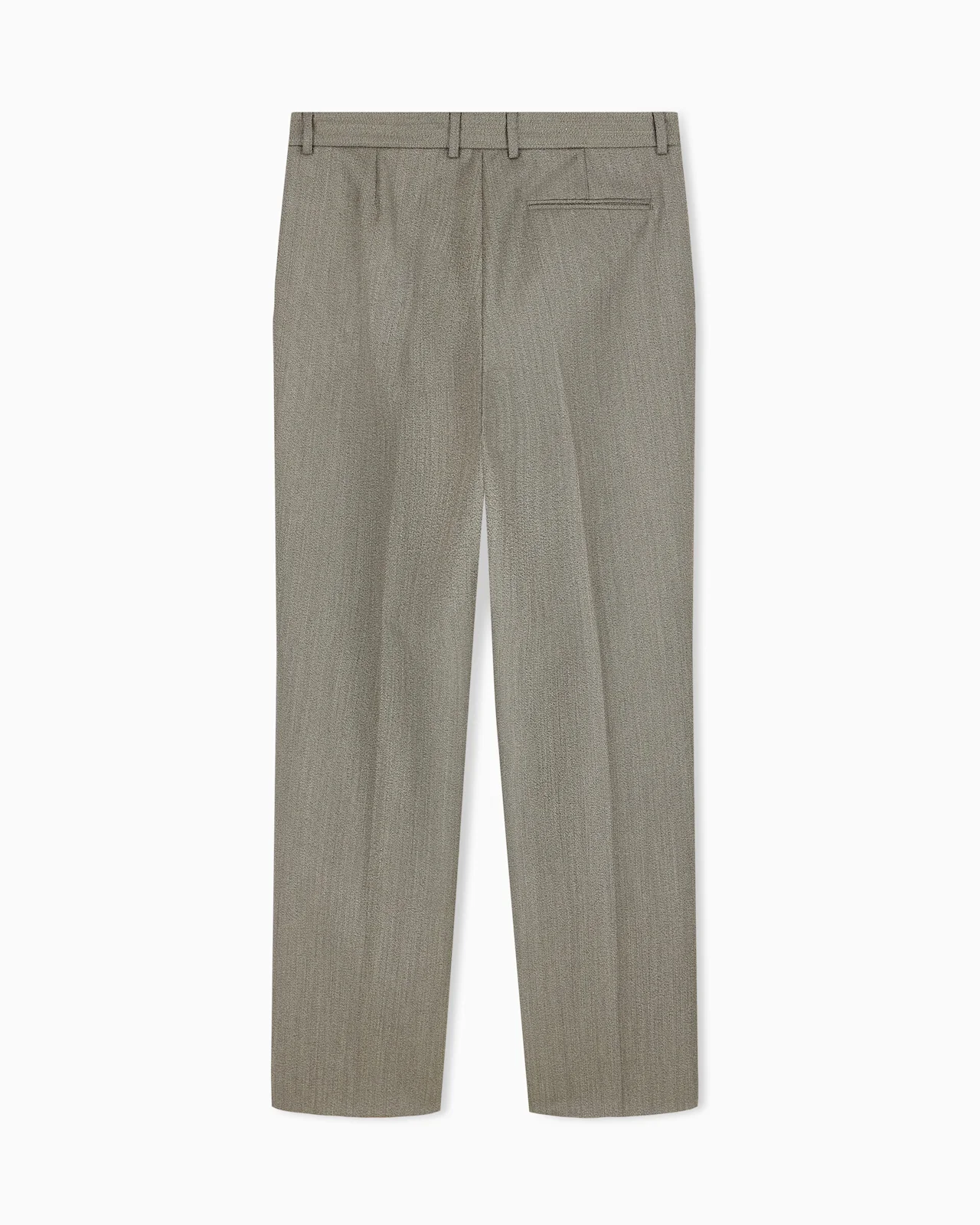 VIRGIN WOOL TROUSERS IN A JASPÉ FABRIC - 1