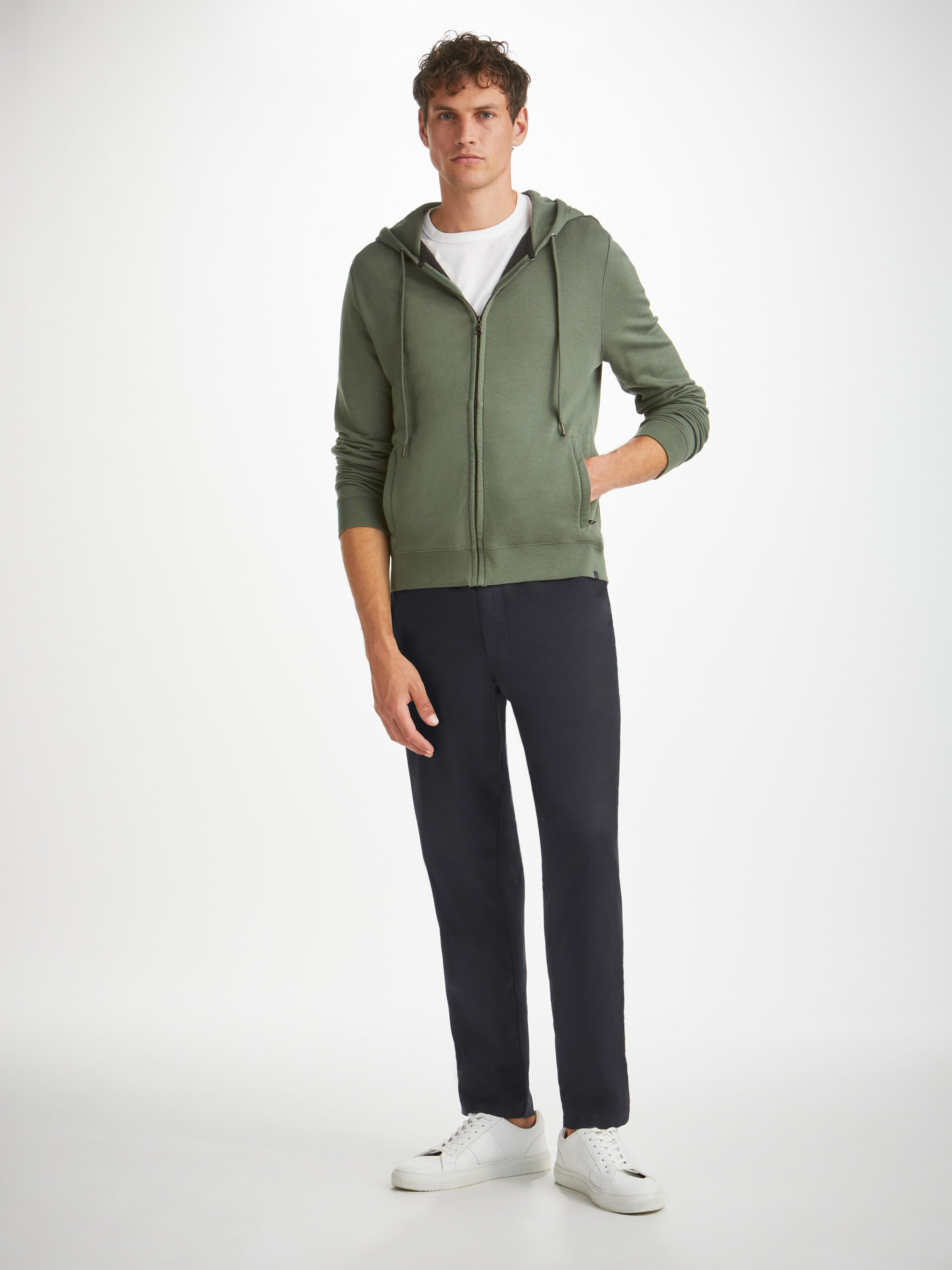 Men's Trousers Harris Lyocell Cotton Navy - 8