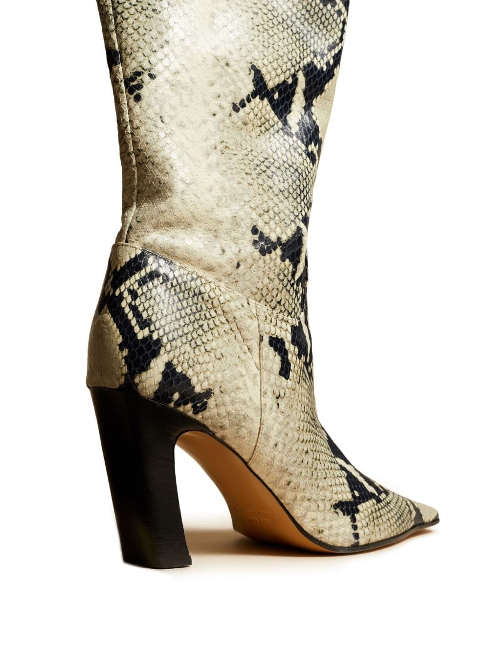 KHAITE The Marfa python-effect knee high boots REVERSIBLE