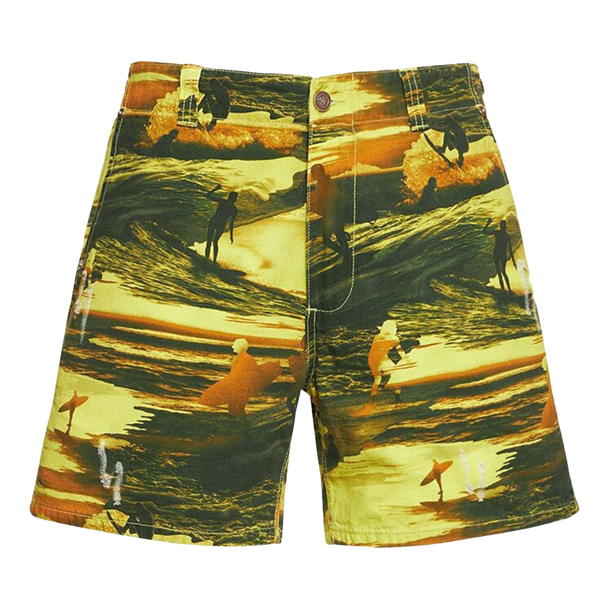 ERL Printed Cargo Shorts 'Acid Sunset' - 1