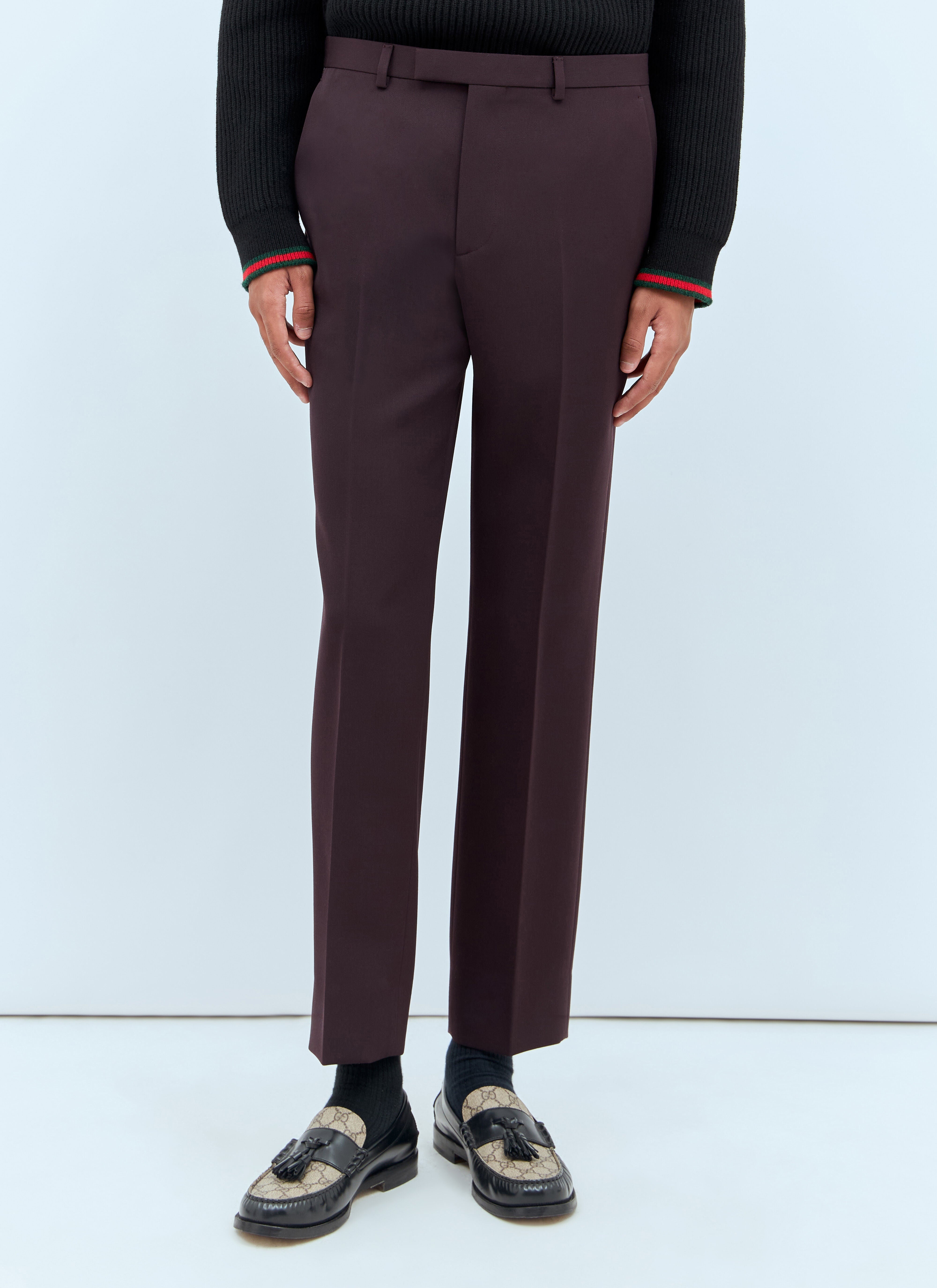 パンツ Gucci Wool Trousers With Gucci Embroidery 770255_ZAMII_4590_010_100_0000