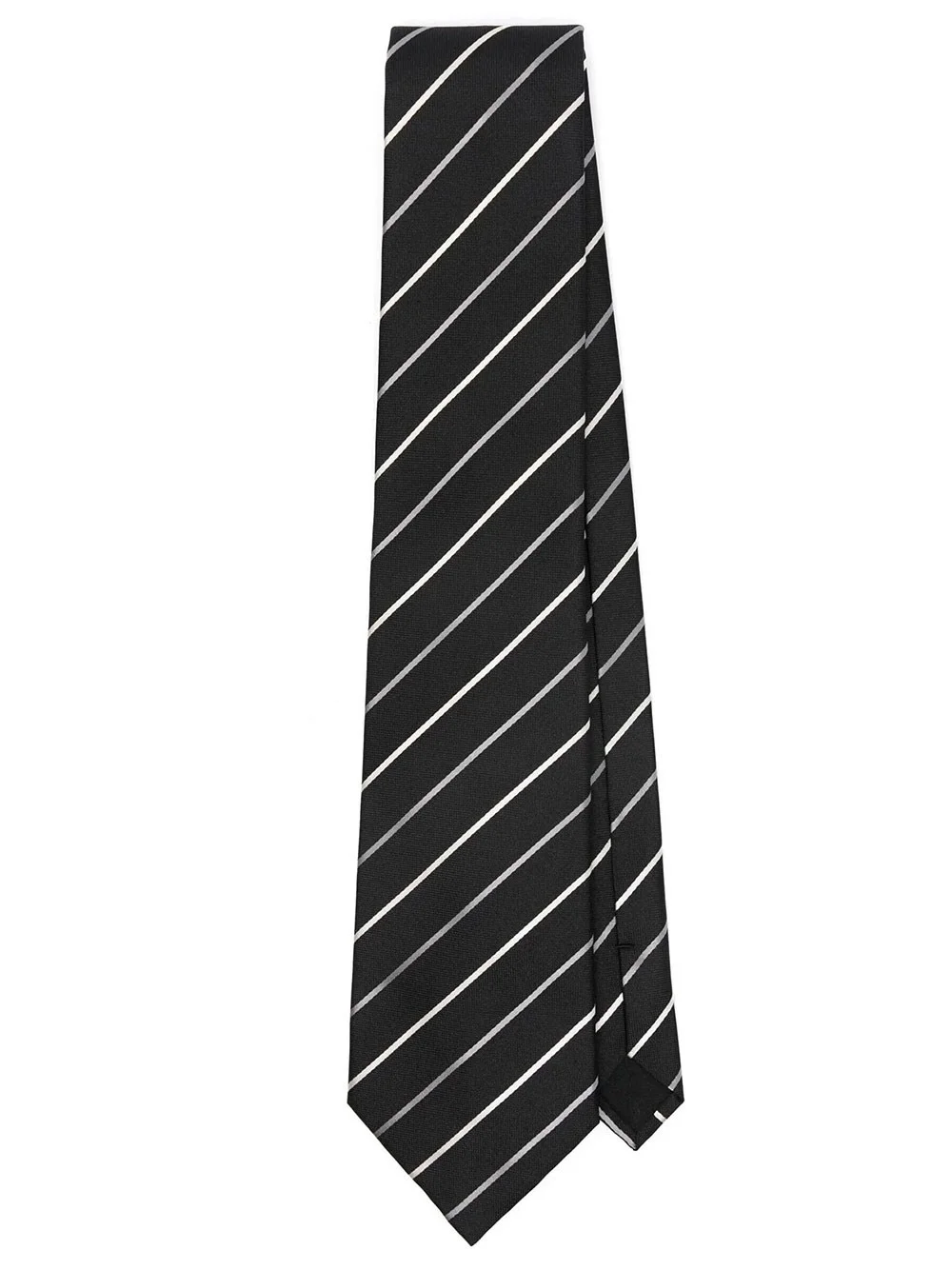WIDE SILK JACQUARD STRIPED TIE - 1