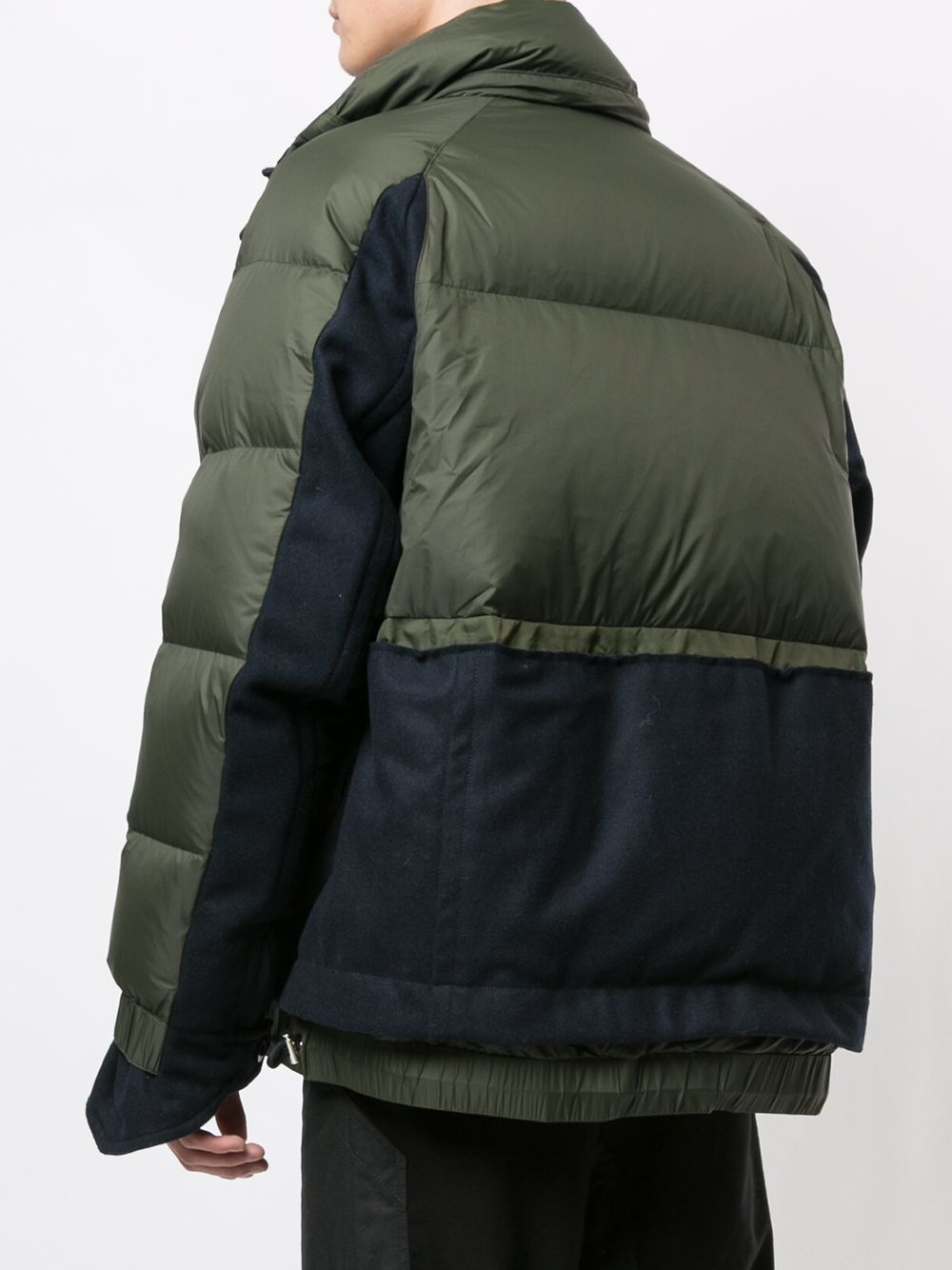 panelled "Brown" puffer jacket - 6