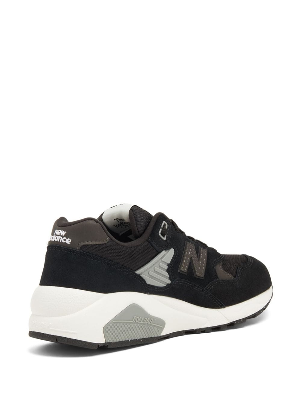 580 logo-patch suede sneakers - 4