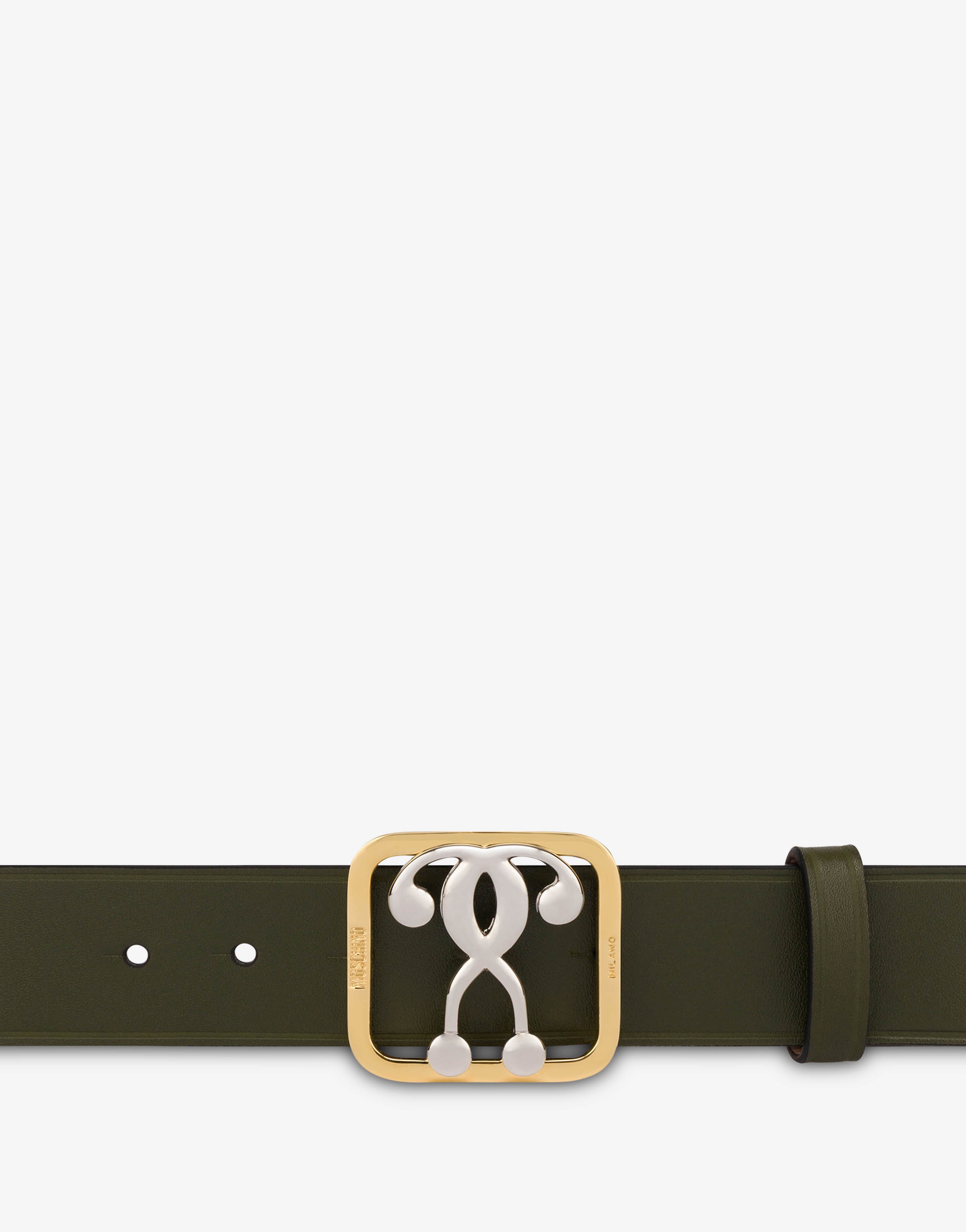 DOUBLE QUESTION MARK CALFSKIN BELT - 2