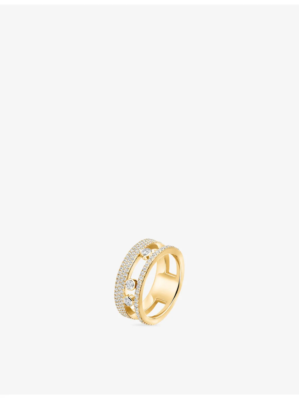 Move Romane Pave 18ct Gold And 0.68ct Diamond Ring - 1