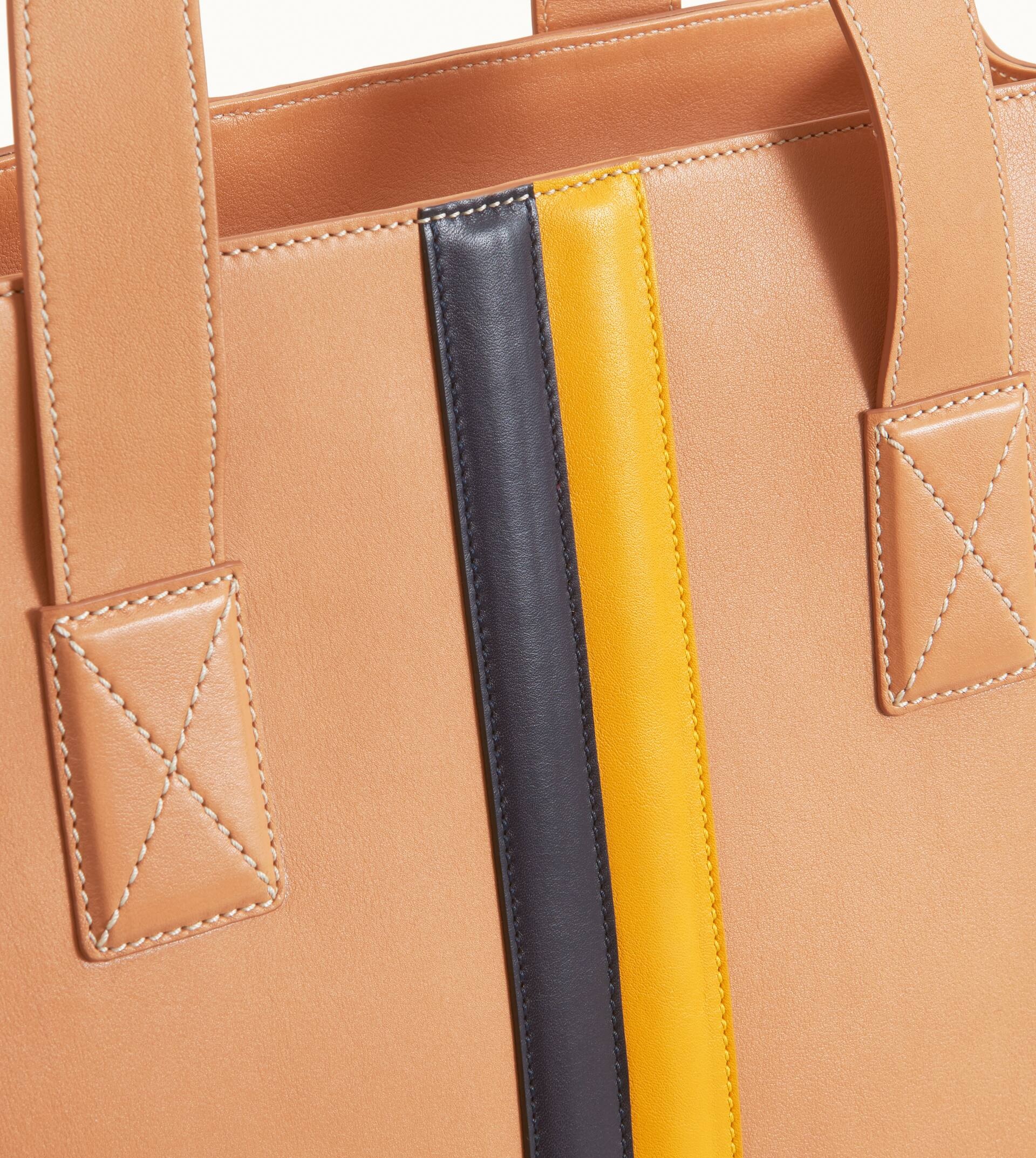 SHOPPING TOTE BAG MEDIUM - BEIGE, YELLOW, BLACK - 7