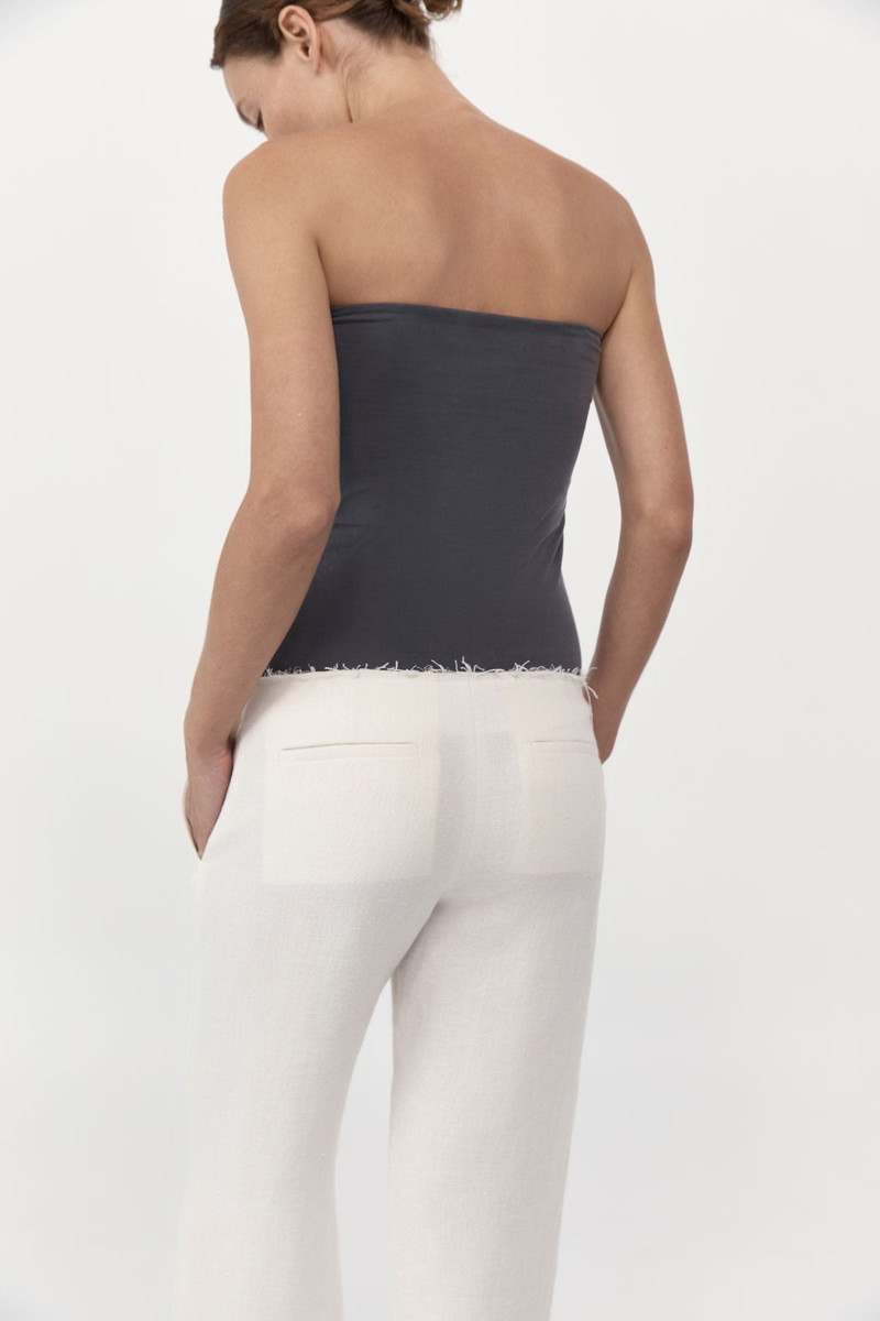 Strapless Jersey Top - Graphite 3