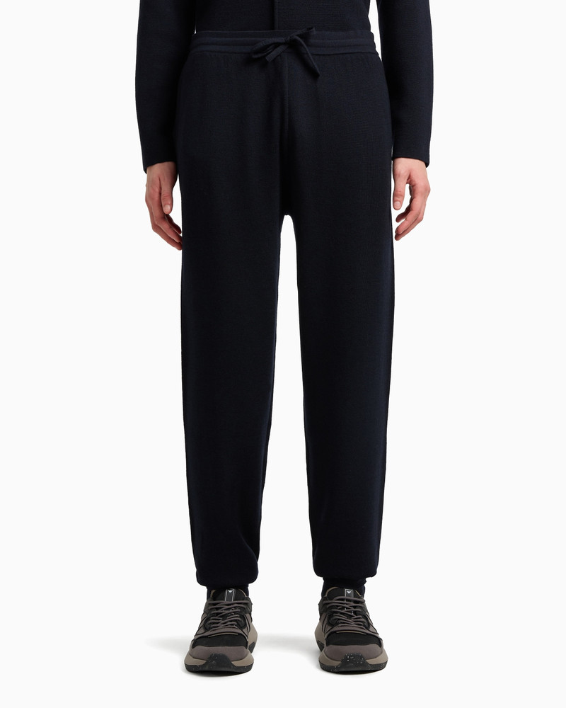 EMPORIO ARMANI TRAVEL ESSENTIALS MILANO-STITCH FABRIC JOGGERS outlook