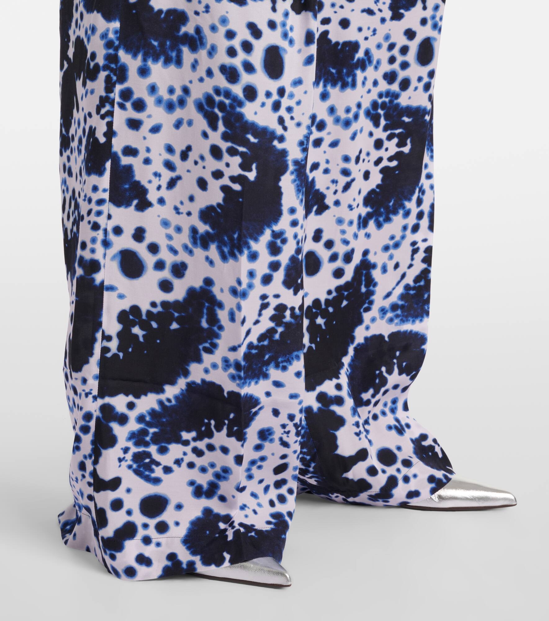 Printed high-rise wide-leg pants - 5
