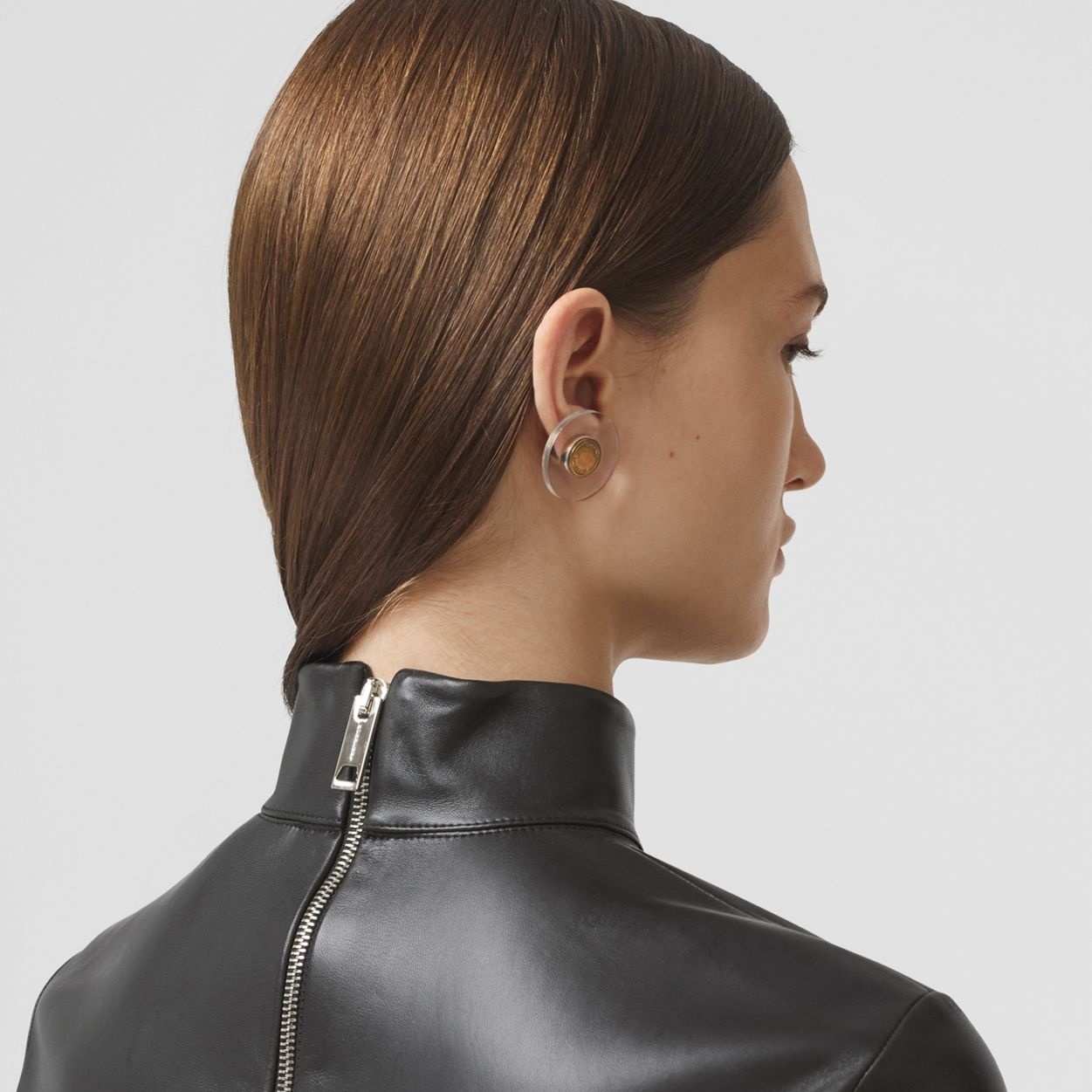 Stretch Lambskin Turtleneck Top - 5