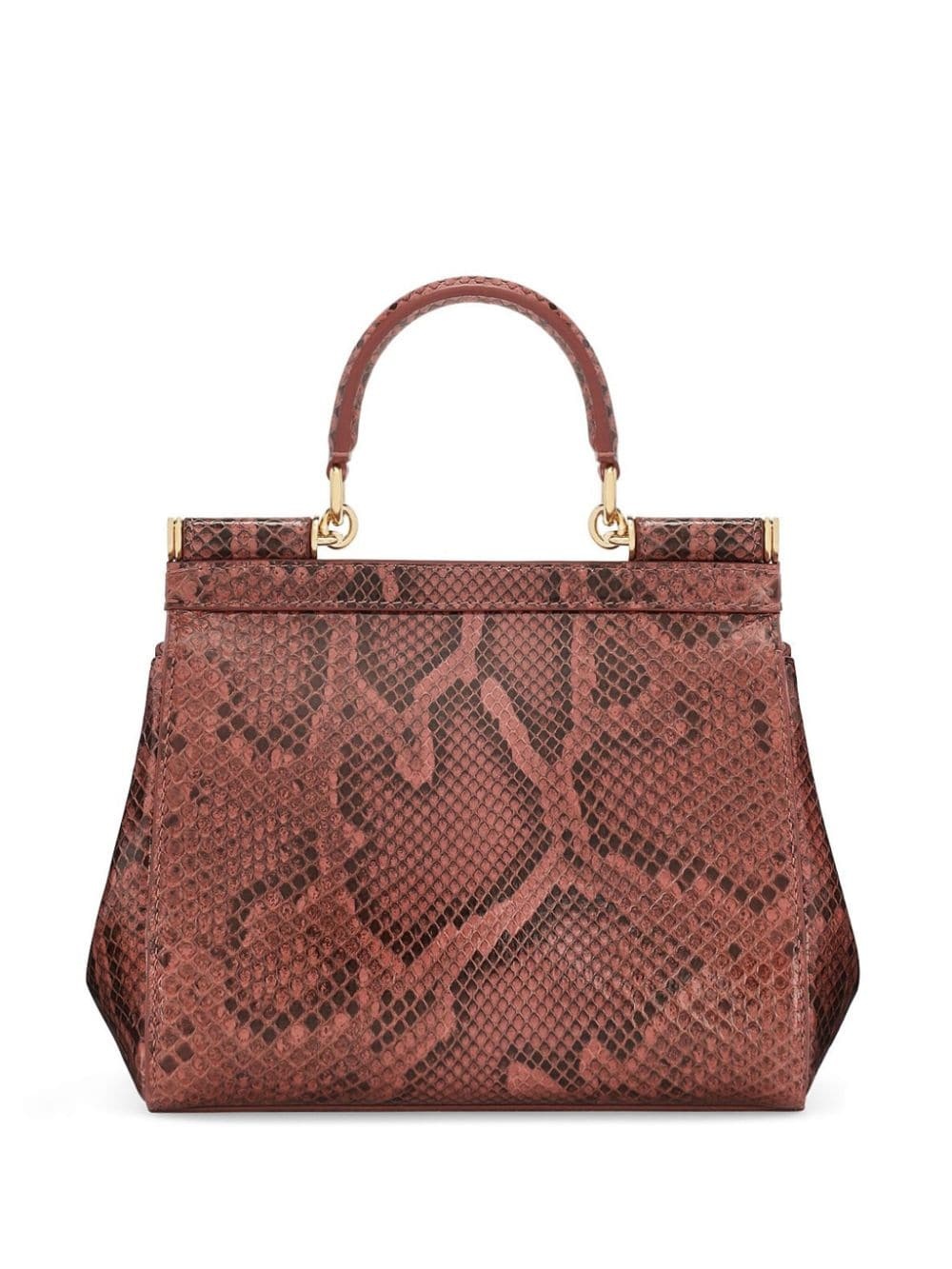 logo-plaque snakeskin tote bag - 3