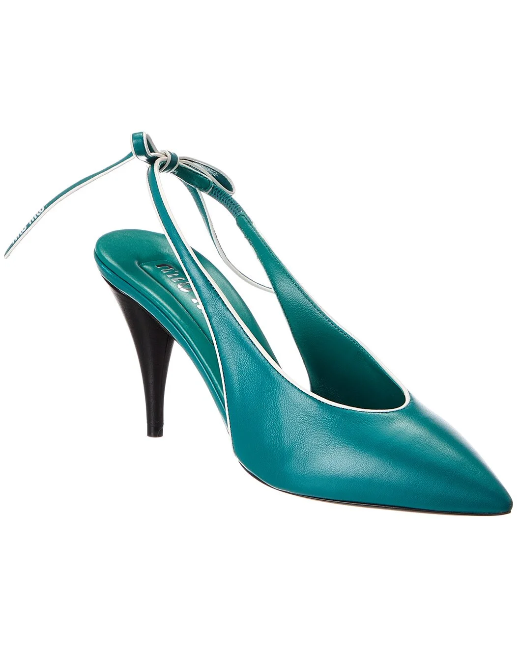 Miu Miu Leather Slingback Pump - 1