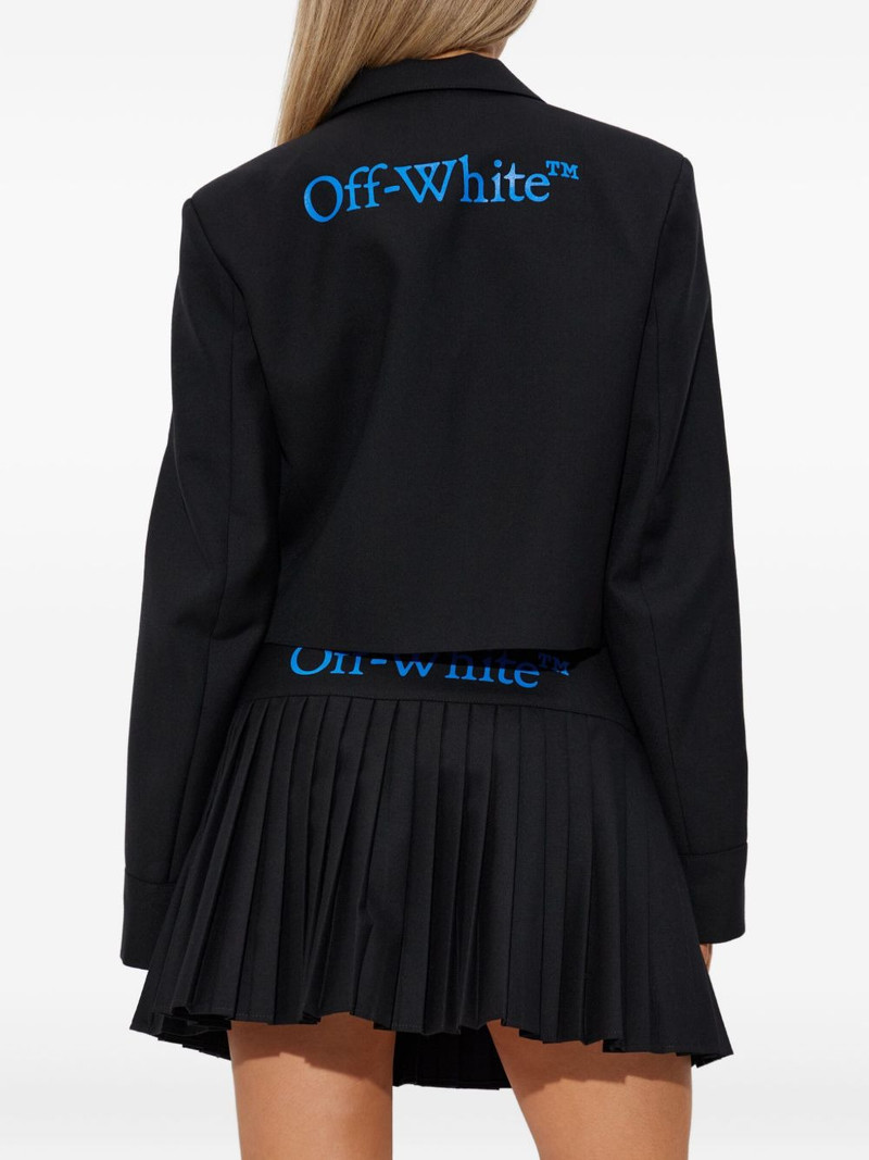 logo-print cropped blazer 4