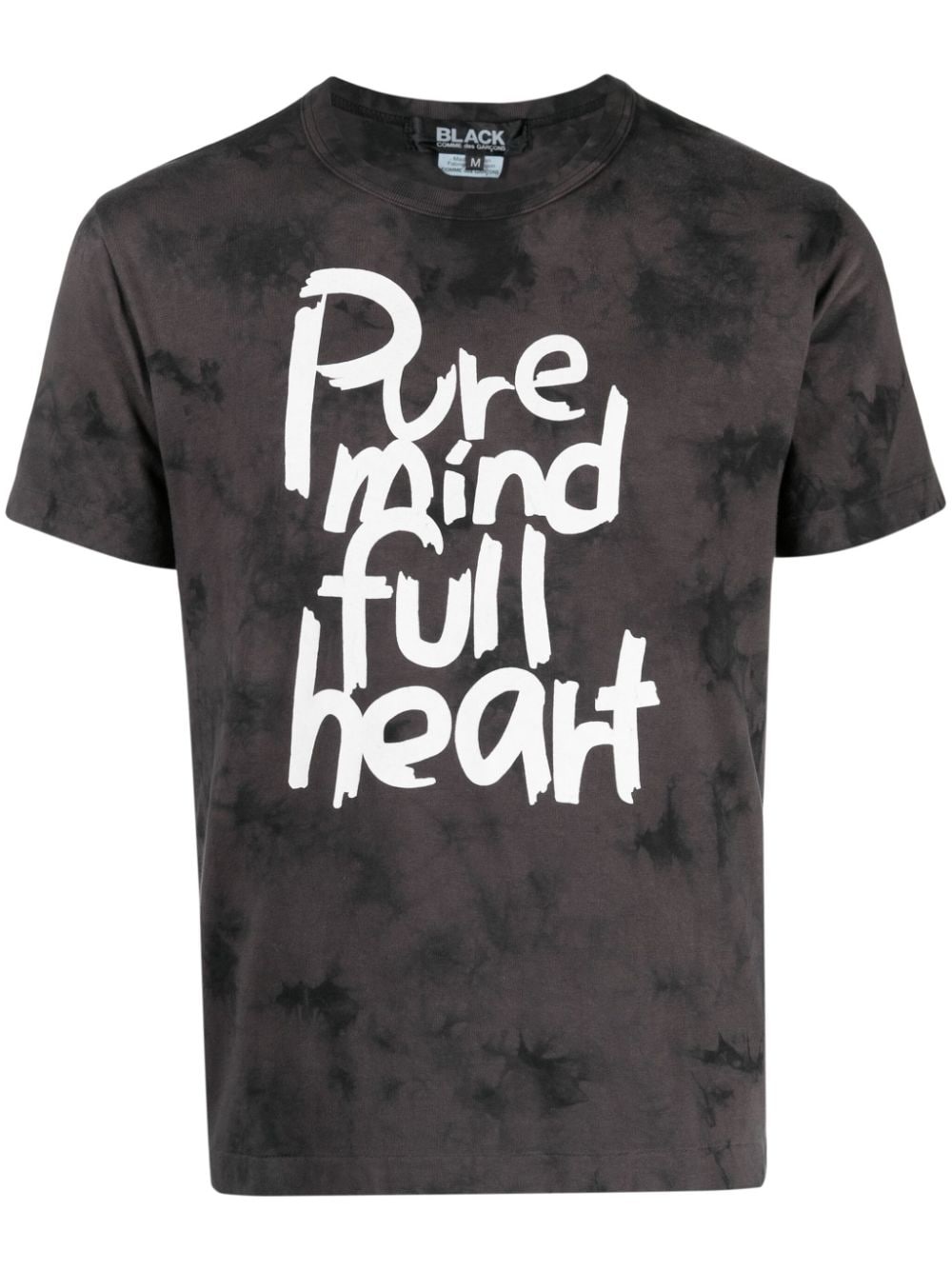 slogan-print faded T-shirt - 1