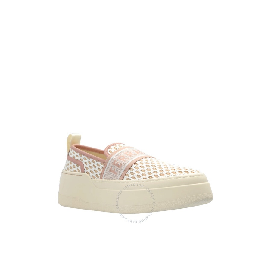 Ferragamo Logo Jacquard Platform Slip On Sneakers - 3