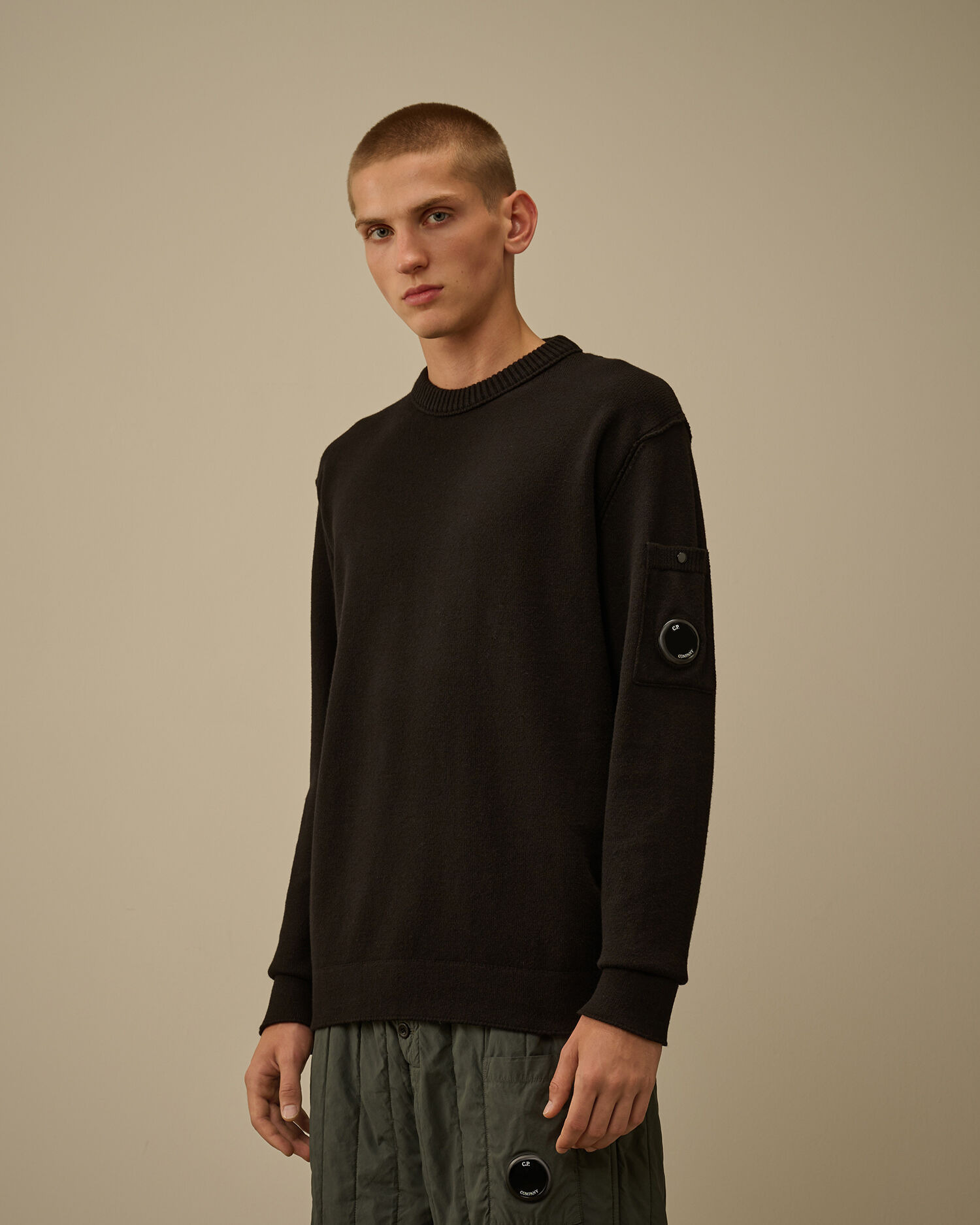 Soft Cotton Stretch Crewneck Sweater - 3