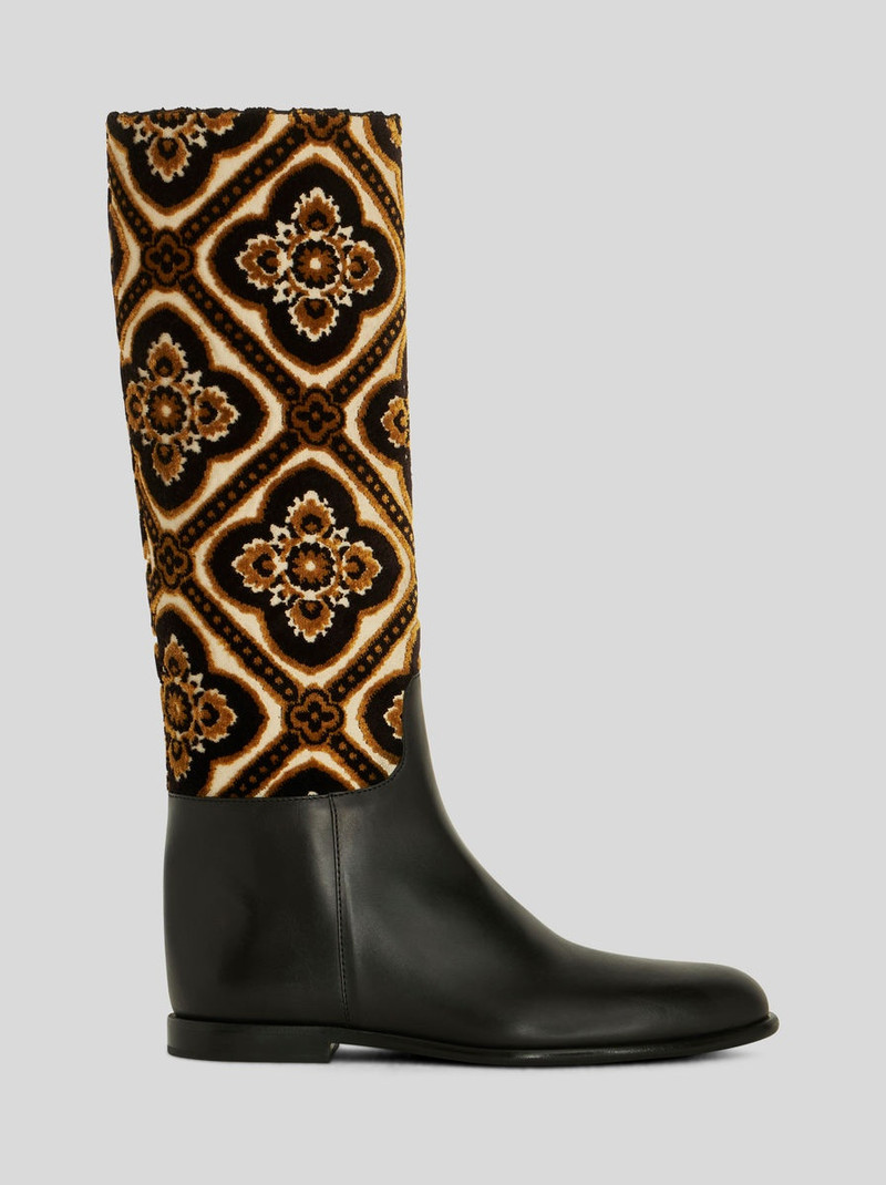 JACQUARD FABRIC RIDING BOOTS 1