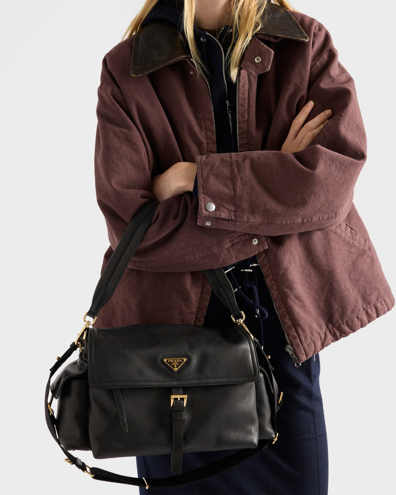 Prada Explore large nappa leather shoulder bag with flap 8