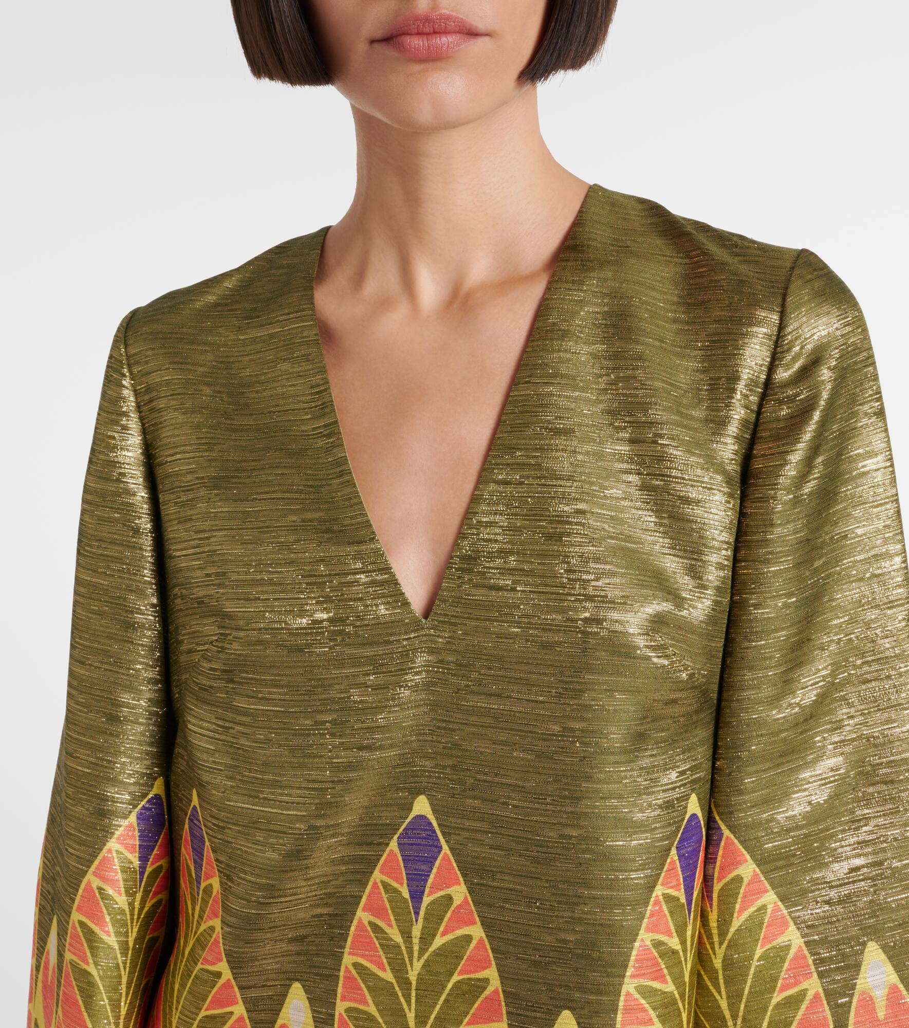Escape printed silk-blend minidress - 4