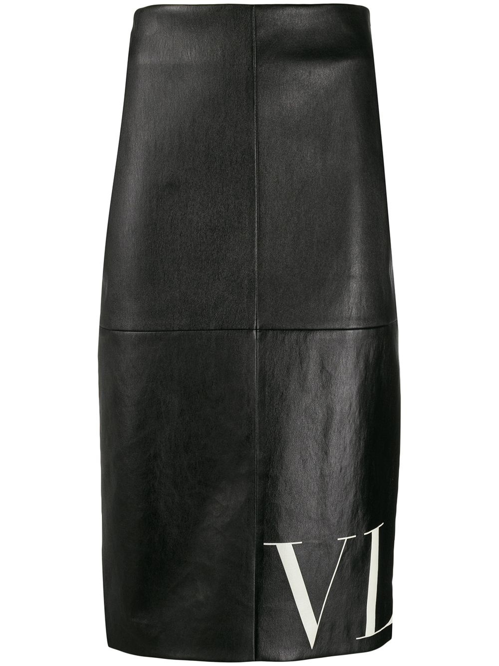 VLTN print pencil skirt - 1