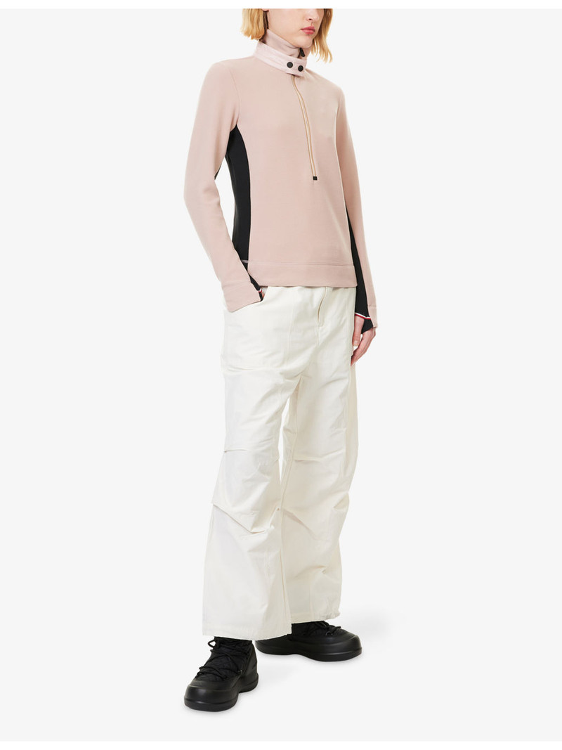 Moncler Grenoble High-Neck Thumbhole Stretch-Fleece Sweatshirt outlook