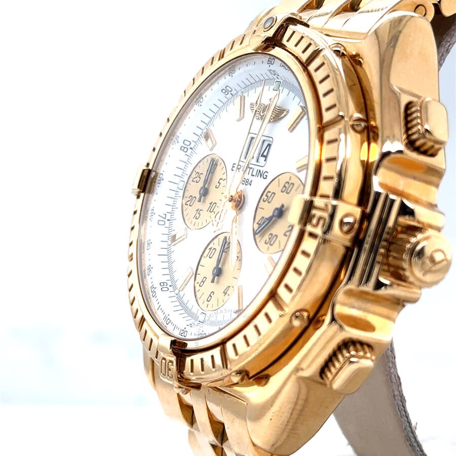 Pre-owned Breitling Crosswind Chronograph Automatic Chronometer White Dial Men's Watch K44355 - 4
